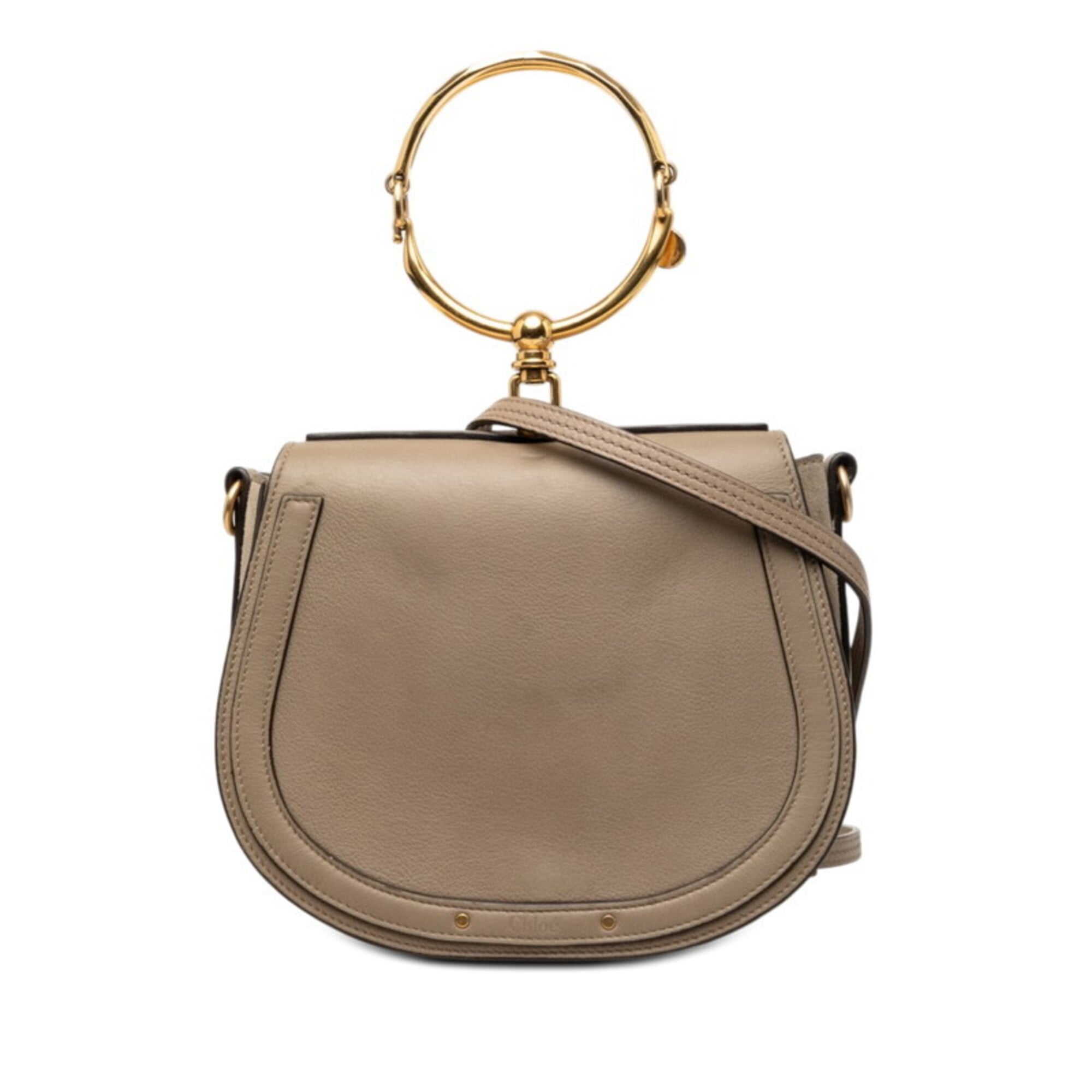 Chloé Beige Leather Suede Handbag Shoulder Bag (Pre-Owned)