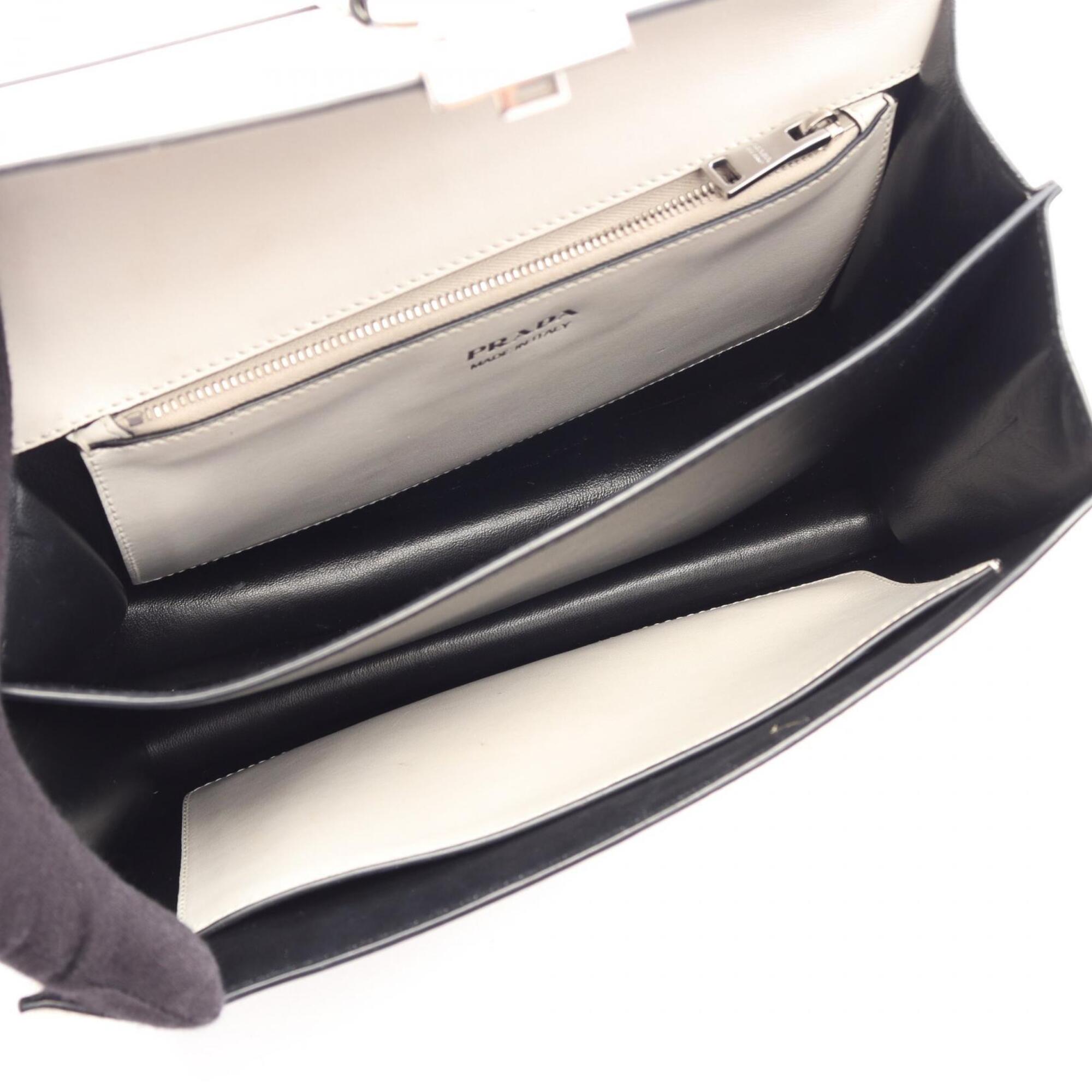 Prada White Leather Handbag (Pre-Owned)