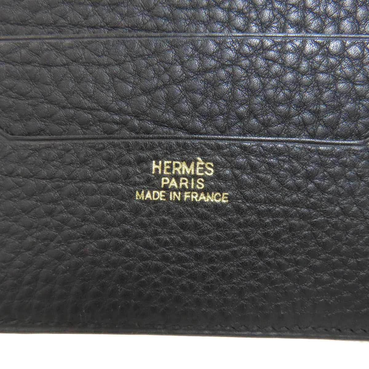 Hermes Mc2 Black Leather Wallet (Bi-Fold) (Pre-Owned)