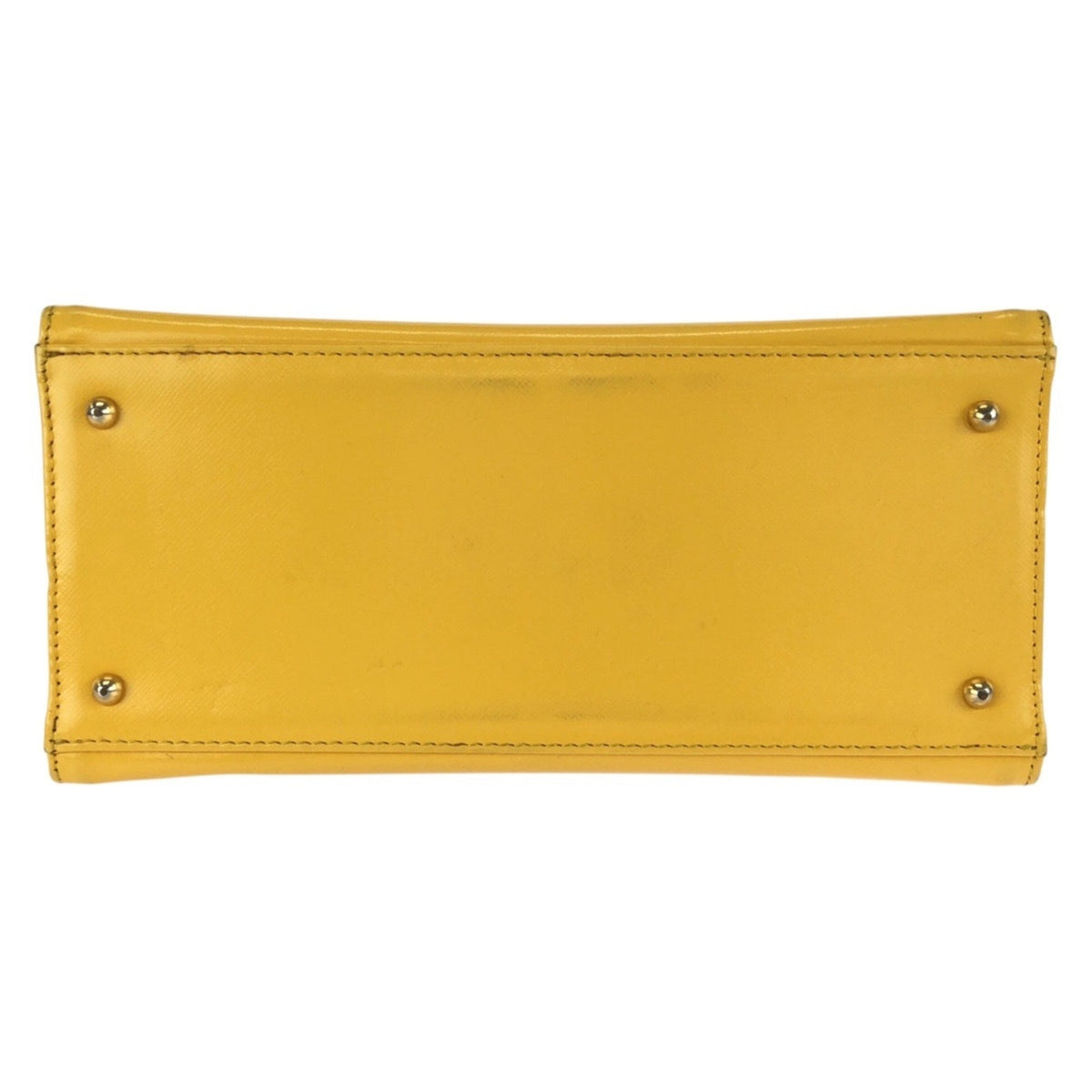 Versace Yellow Leather Handbag Shoulder Bag (Pre-Owned)