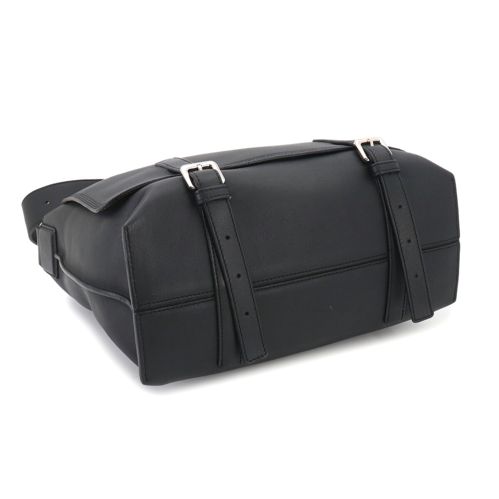 Loewe Black Leather Handbag Messenger Bag Shoulder Bag (Pre-Owned)