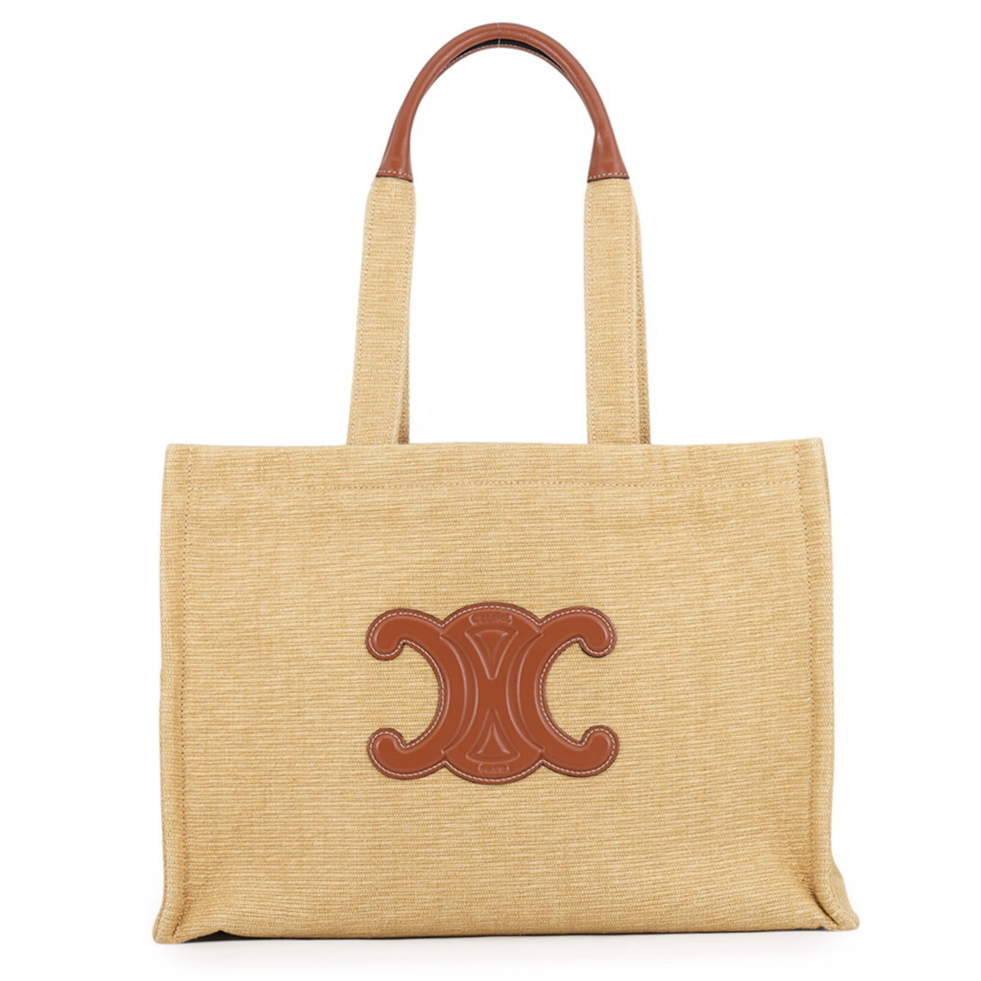 Celine Canvas Leather Handbag Tote Bag (Pre-Owned)