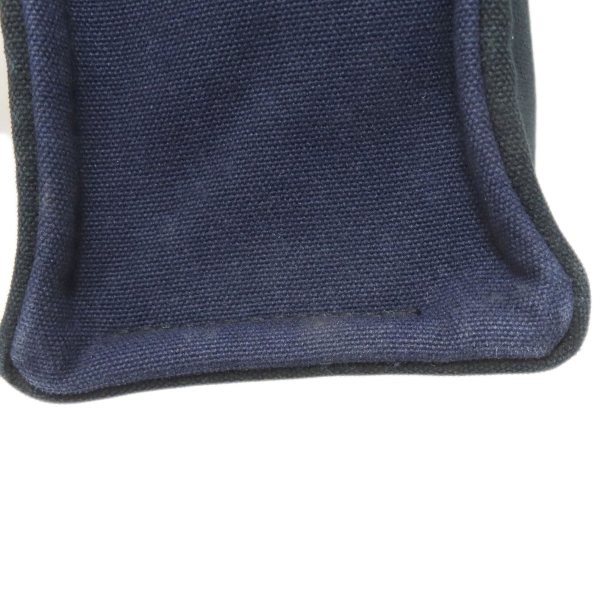 Hermes Navy Canvas Handbag (Pre-Owned)