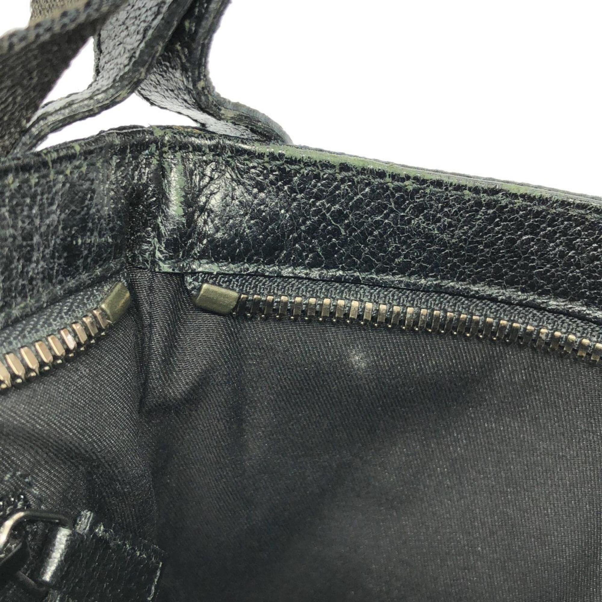 Gucci Black Gg Canvas Shoulder Bag (Pre-Owned)