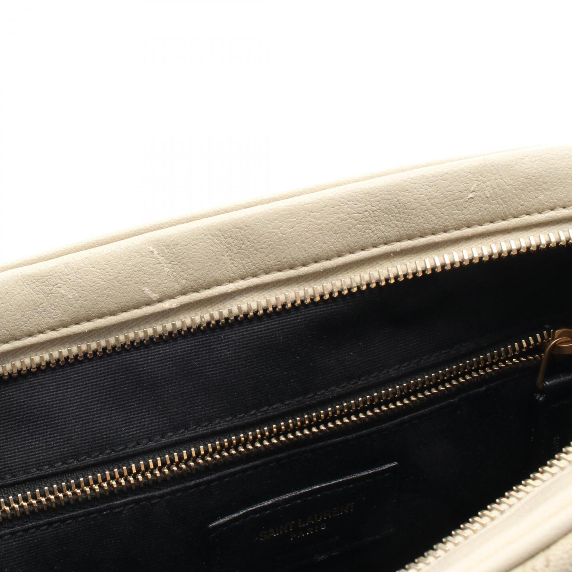 Yves Saint Laurent Ivory Leather Shoulder Bag (Pre-Owned)
