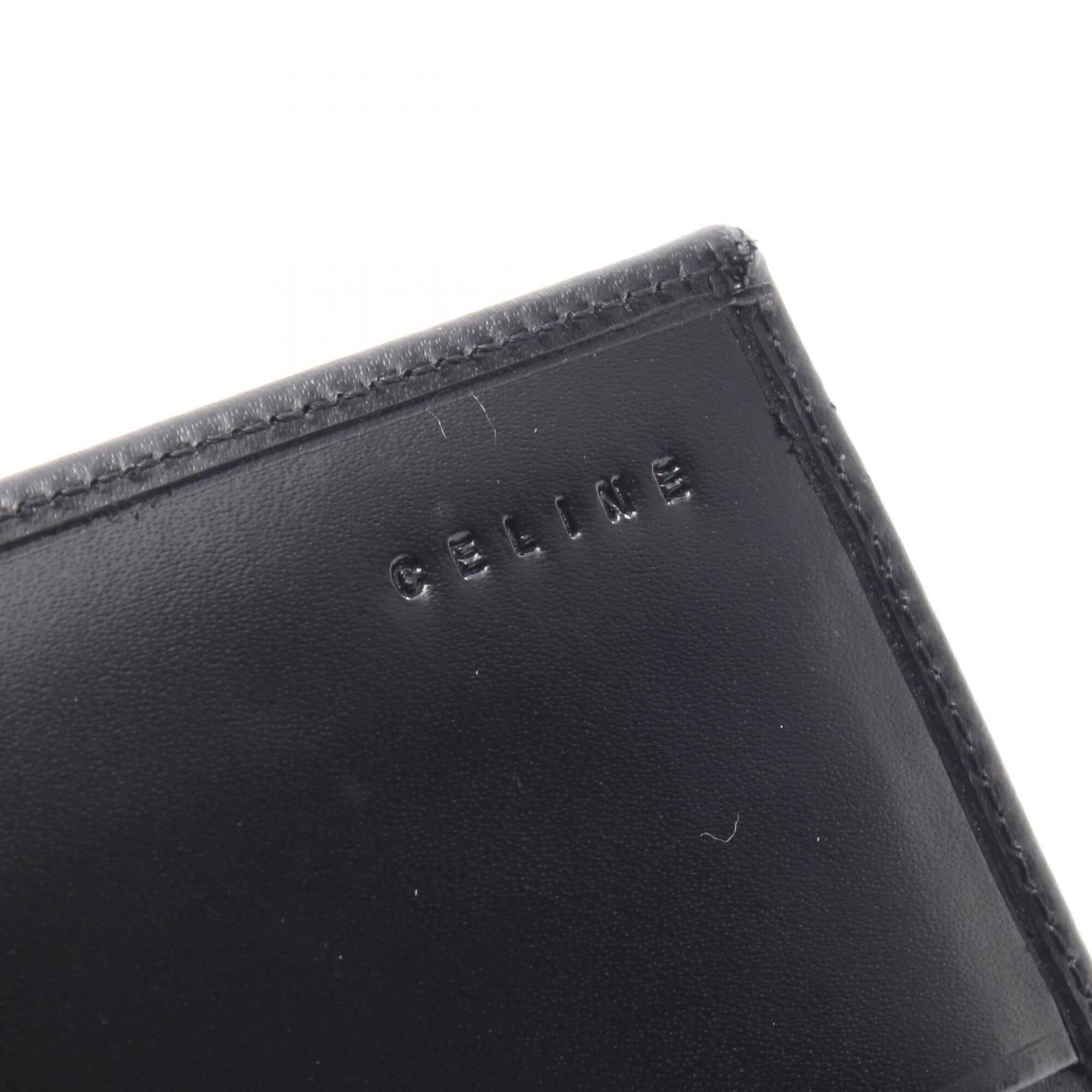 Celine Black Leather Long Wallet (Bi-Fold) (Pre-Owned)