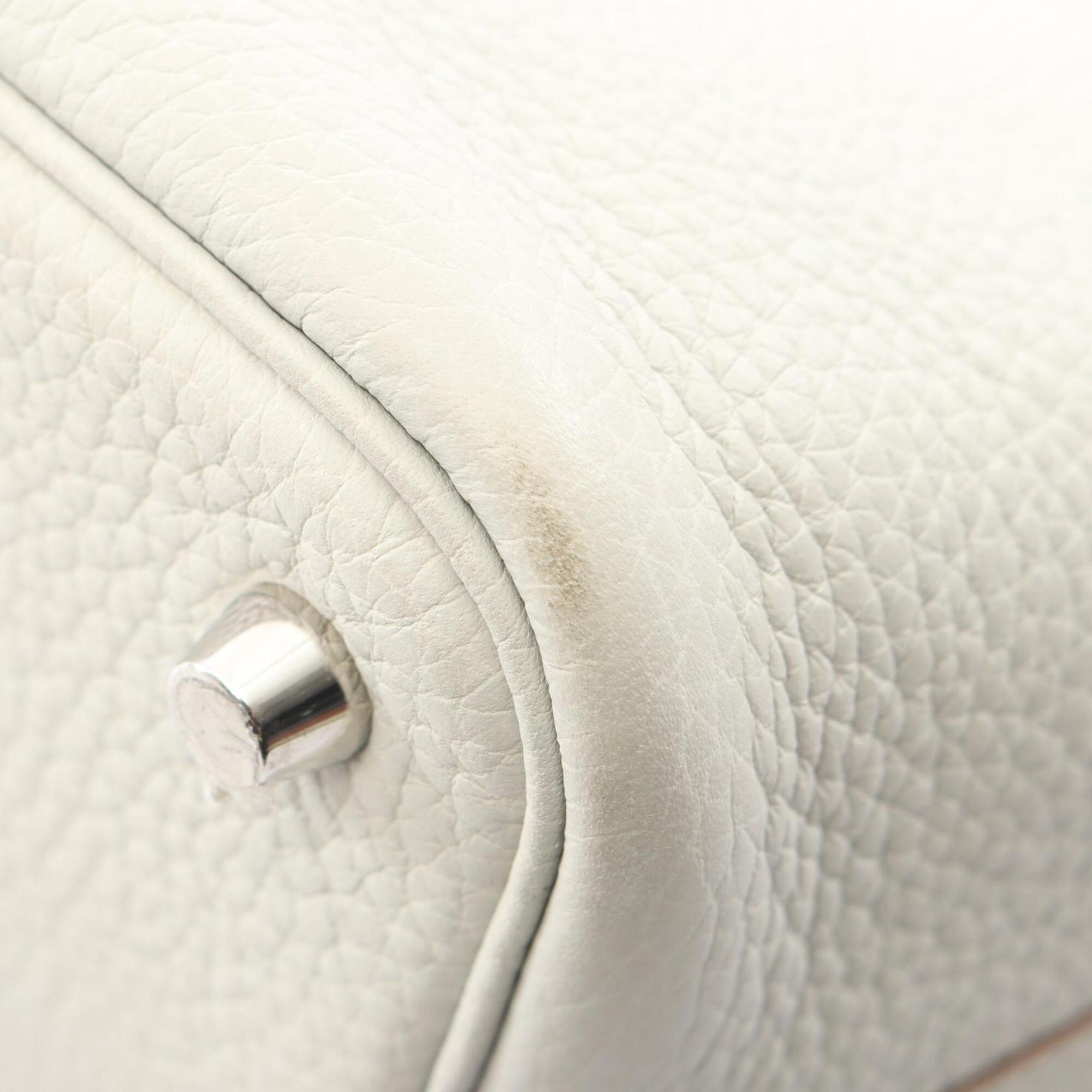 Hermes Gray Taurillon Clemence Leather Handbag (Pre-Owned)