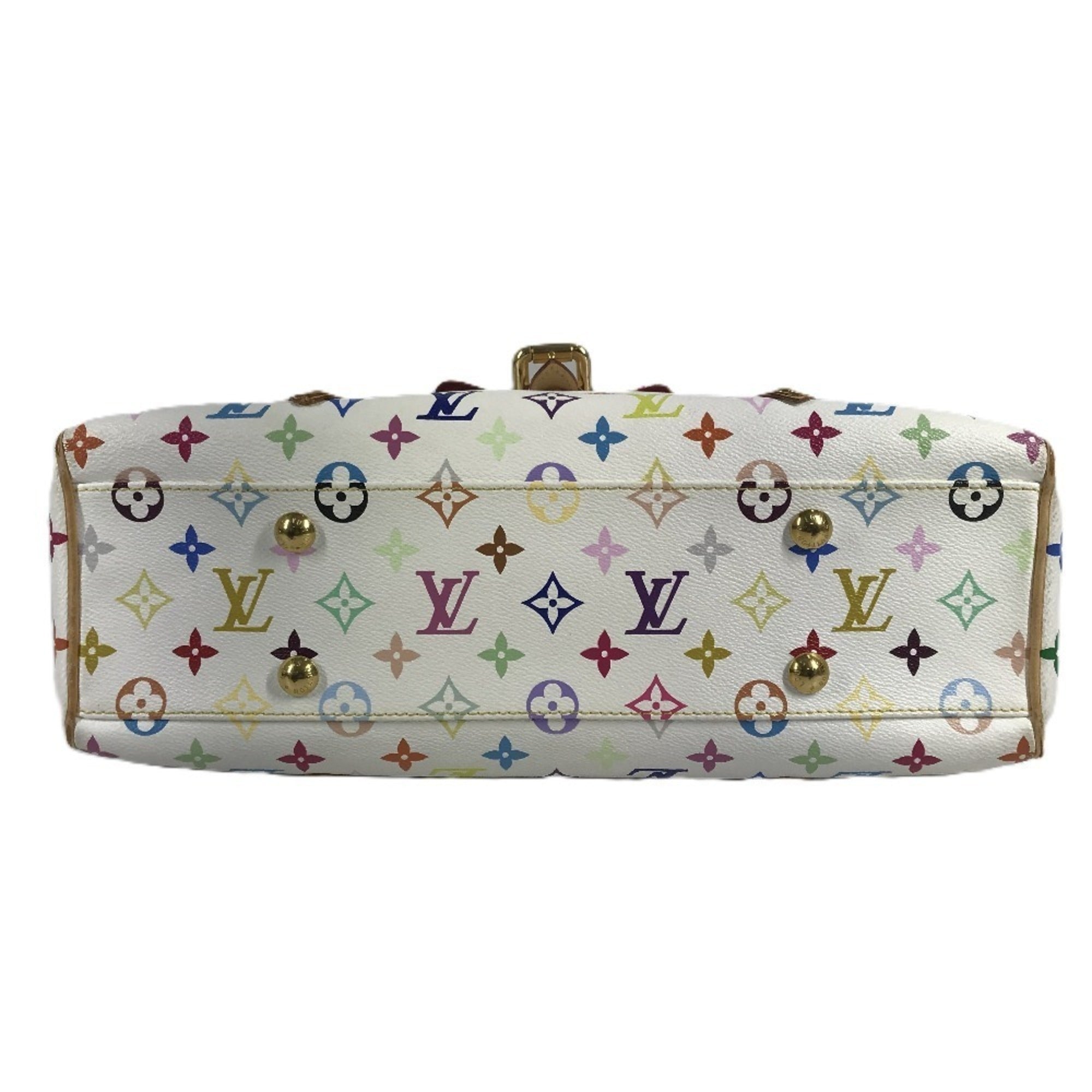 Louis Vuitton Blanc White Monogram Multicolore Shoulder Bag Tote Bag (Pre-Owned)