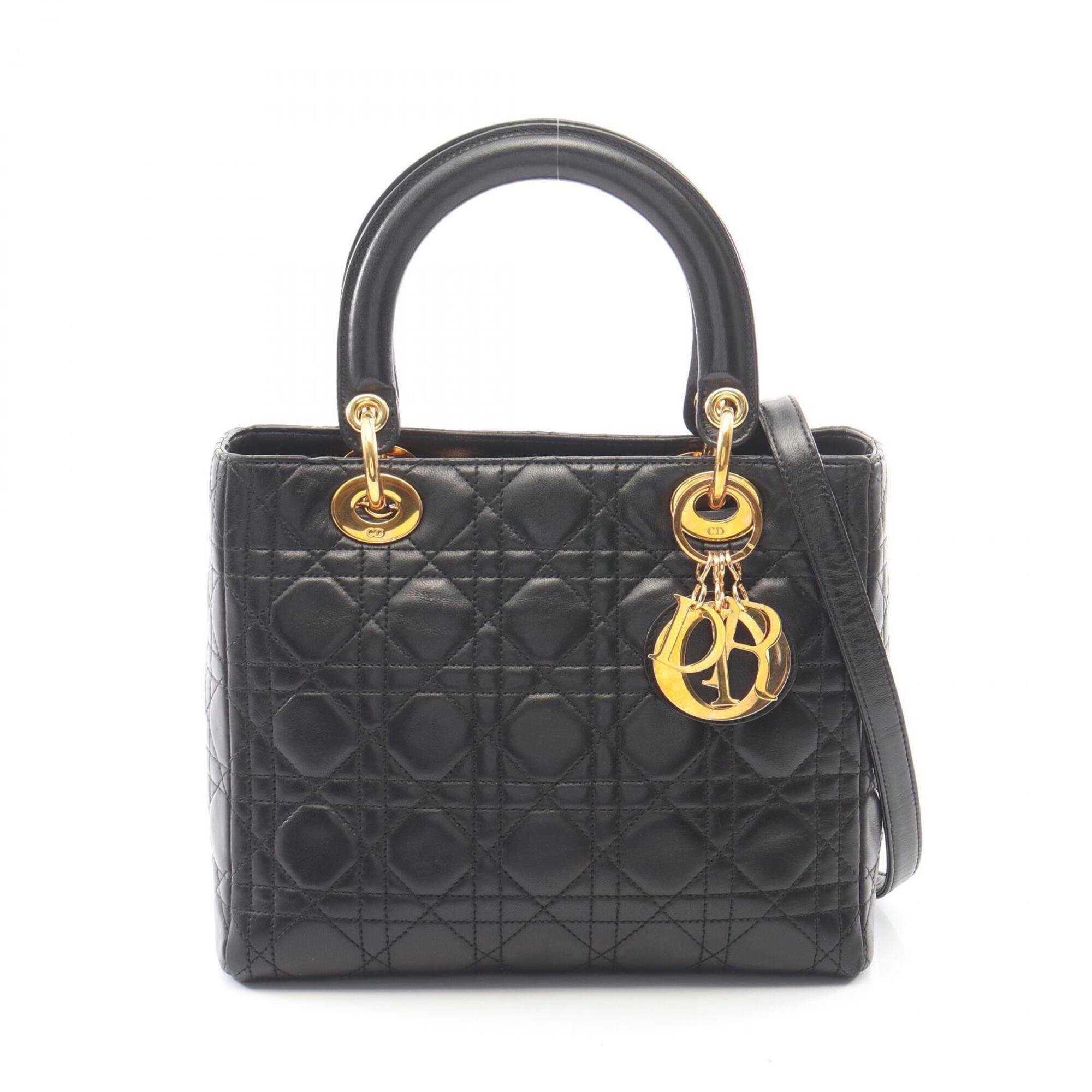 Christian Dior Black Leather Handbag (Pre-Owned)