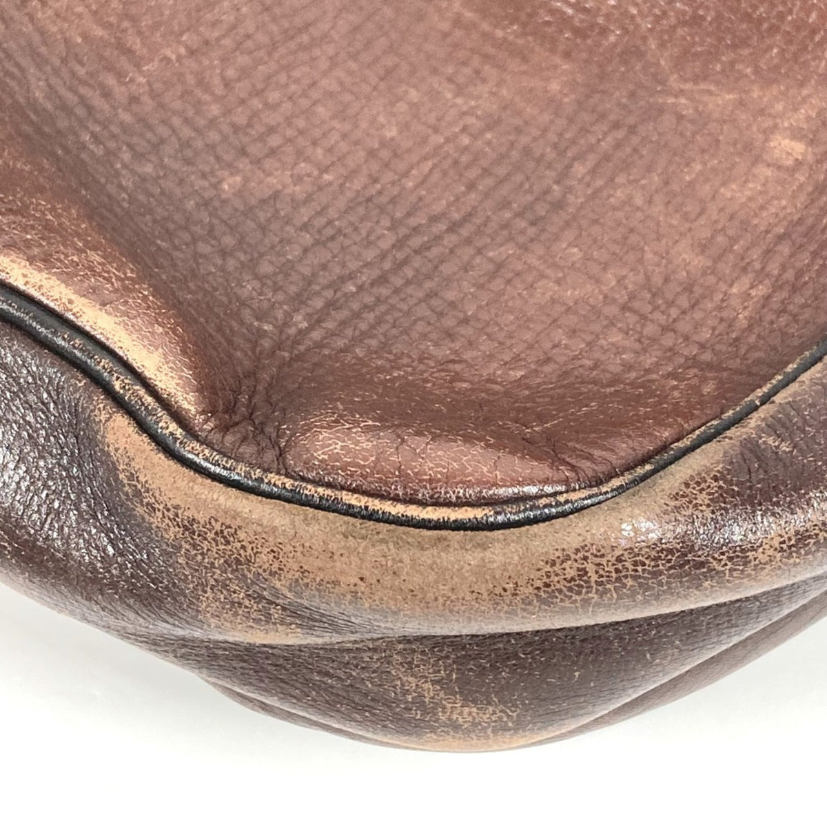 Louis Vuitton Brown Coffee Utah Leather Leather Pochette Shoulder Bag (Pre-Owned)