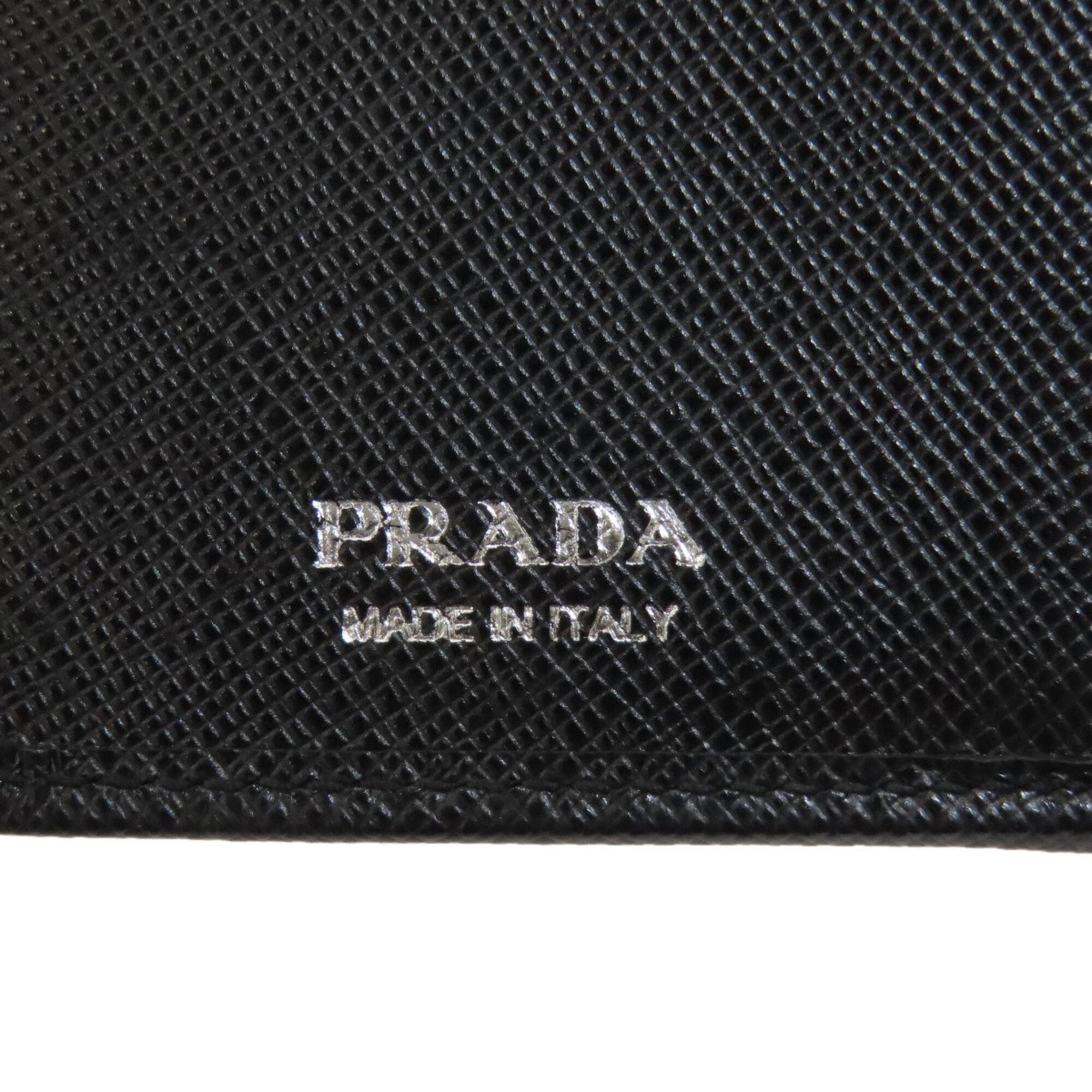 Prada Saffiano Black Leather Wallet (Bi-Fold) (Pre-Owned)