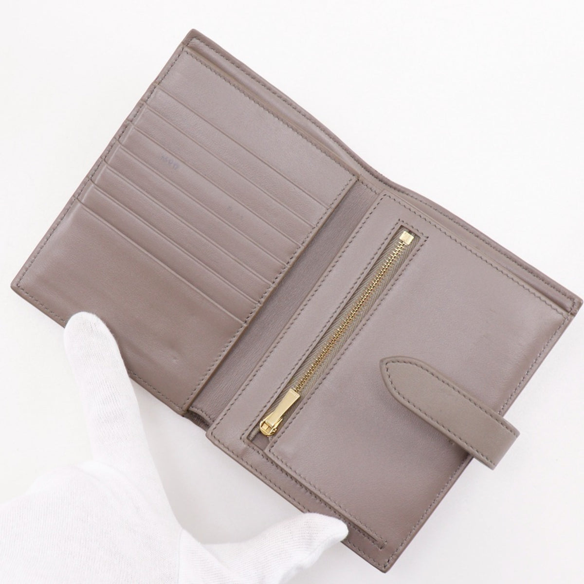 Celine Grayish Leather Wallet (Bi-Fold) (Pre-Owned)
