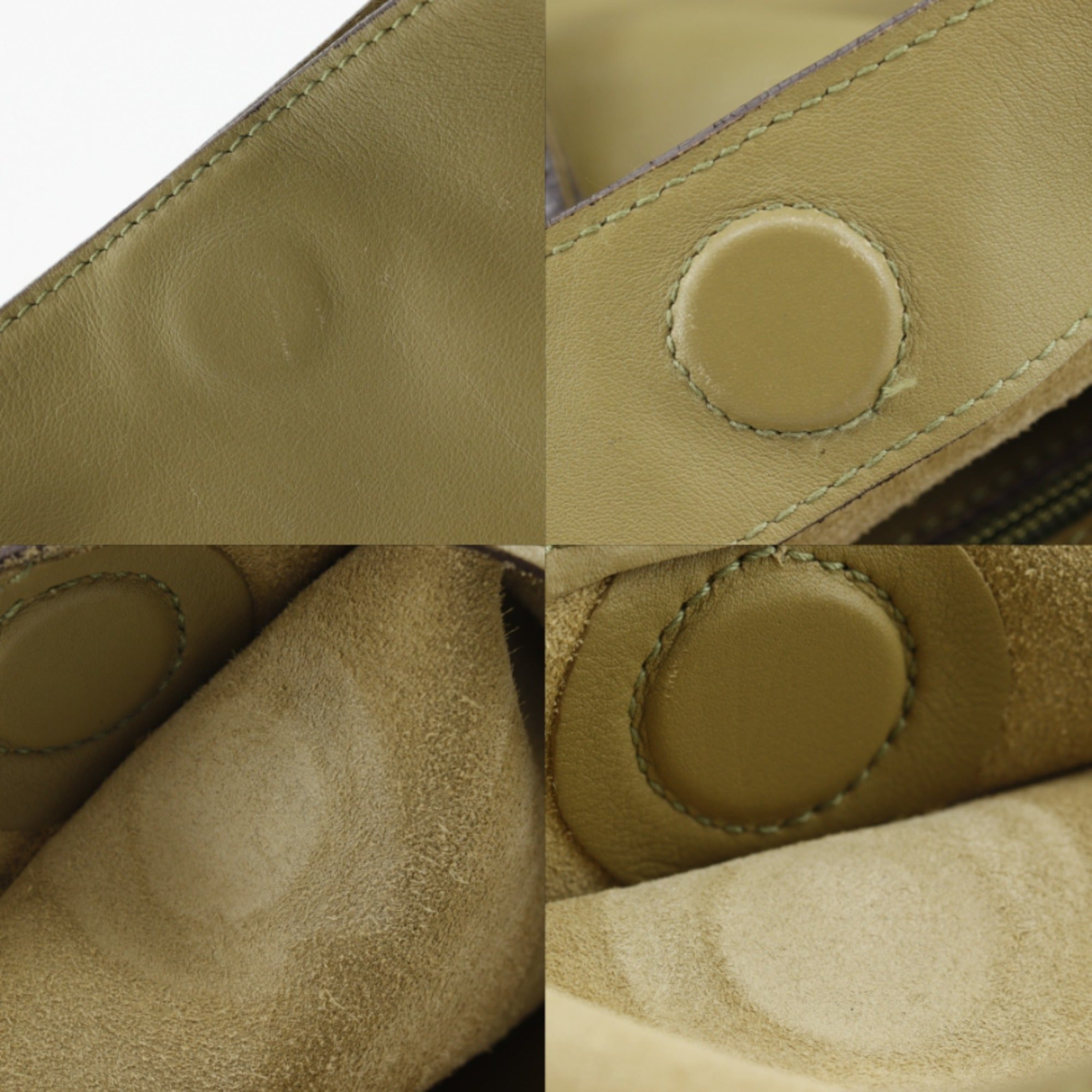 Loewe Olive Leather Shoulder Bag (Pre-Owned)