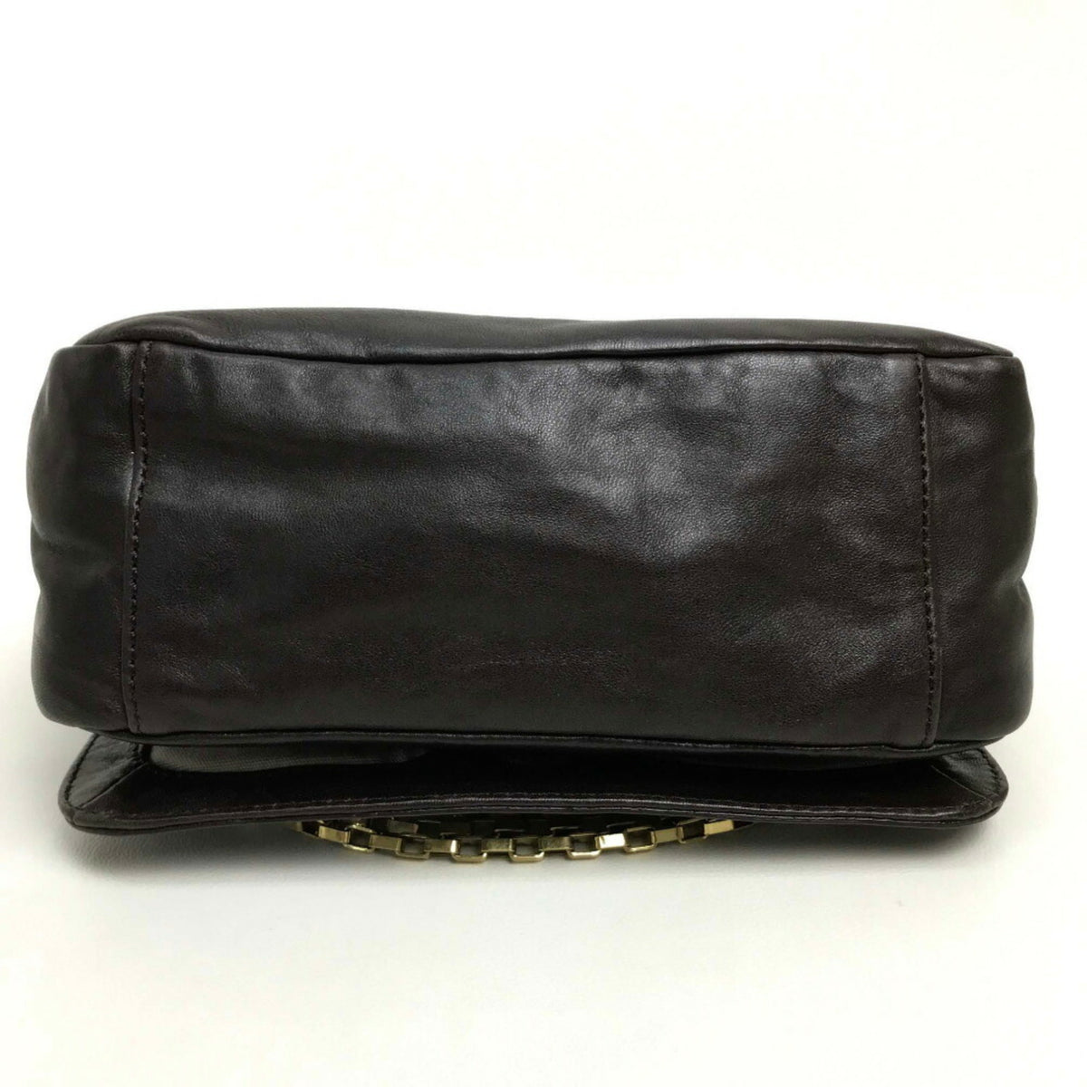 Tory Burch Dark Brown Leather Pochette Pouch Shoulder Bag (Pre-Owned)