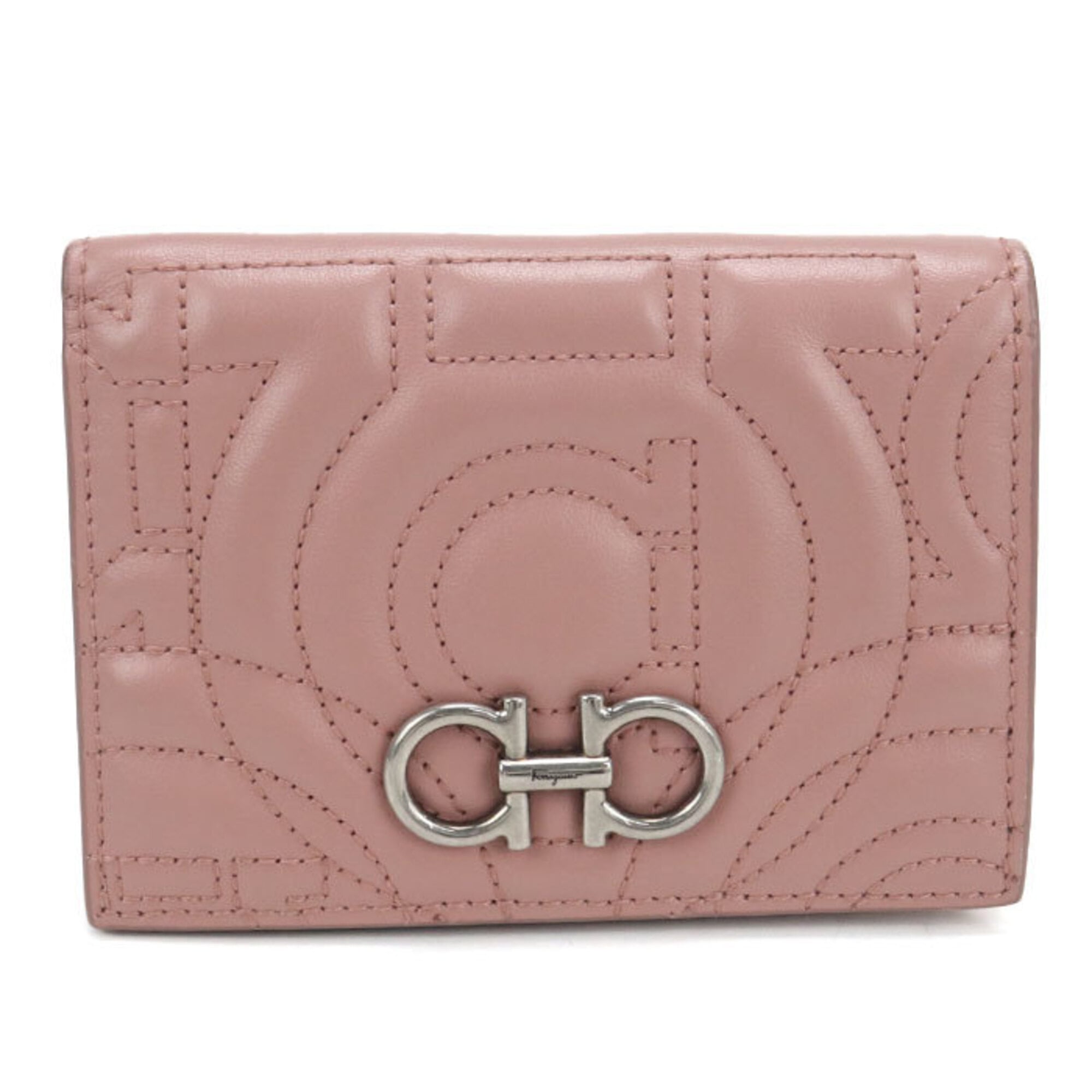 Salvatore Ferragamo Pink Leather Wallet (Bi-Fold) (Pre-Owned)