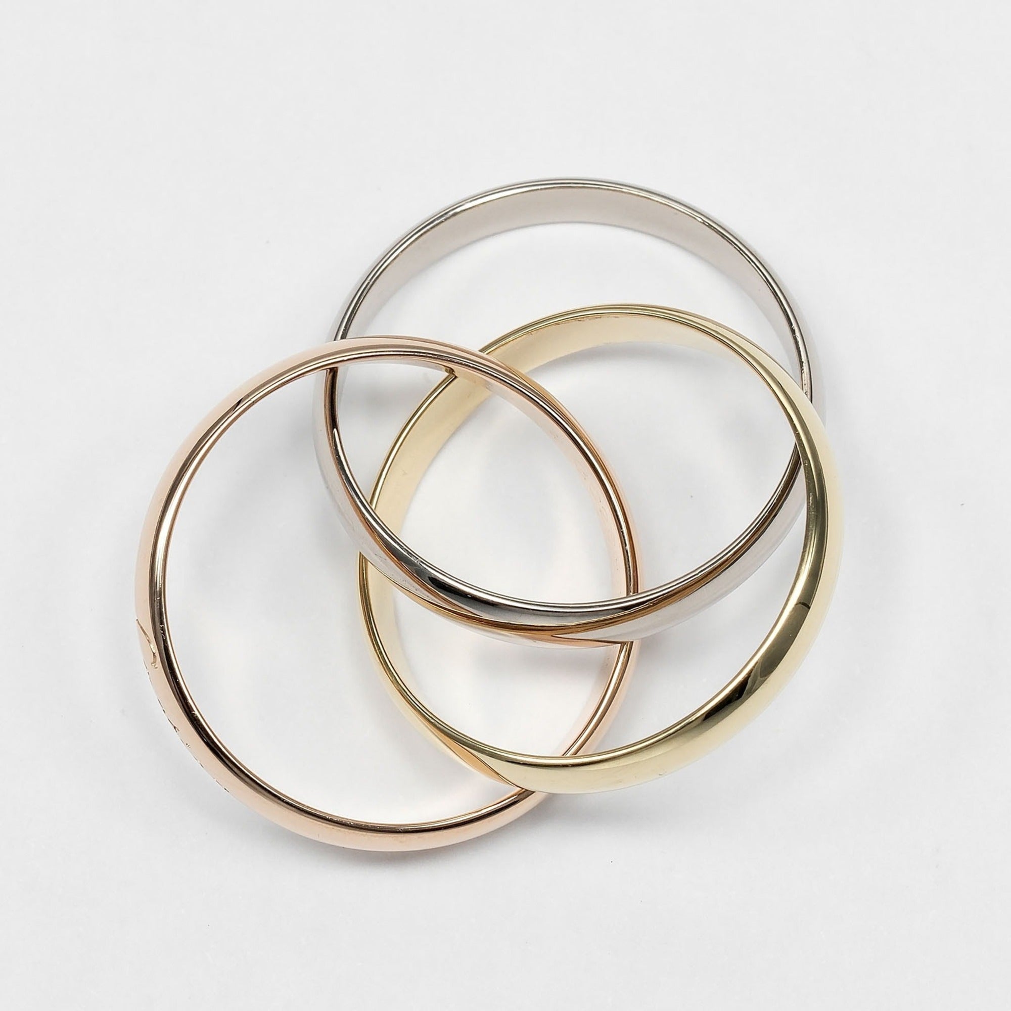 Cartier Pink Gold White Gold Yellow Gold Yellow Gold (18K) Pink Gold (18K) White Gold (18K) Band Ring (Pre-Owned)