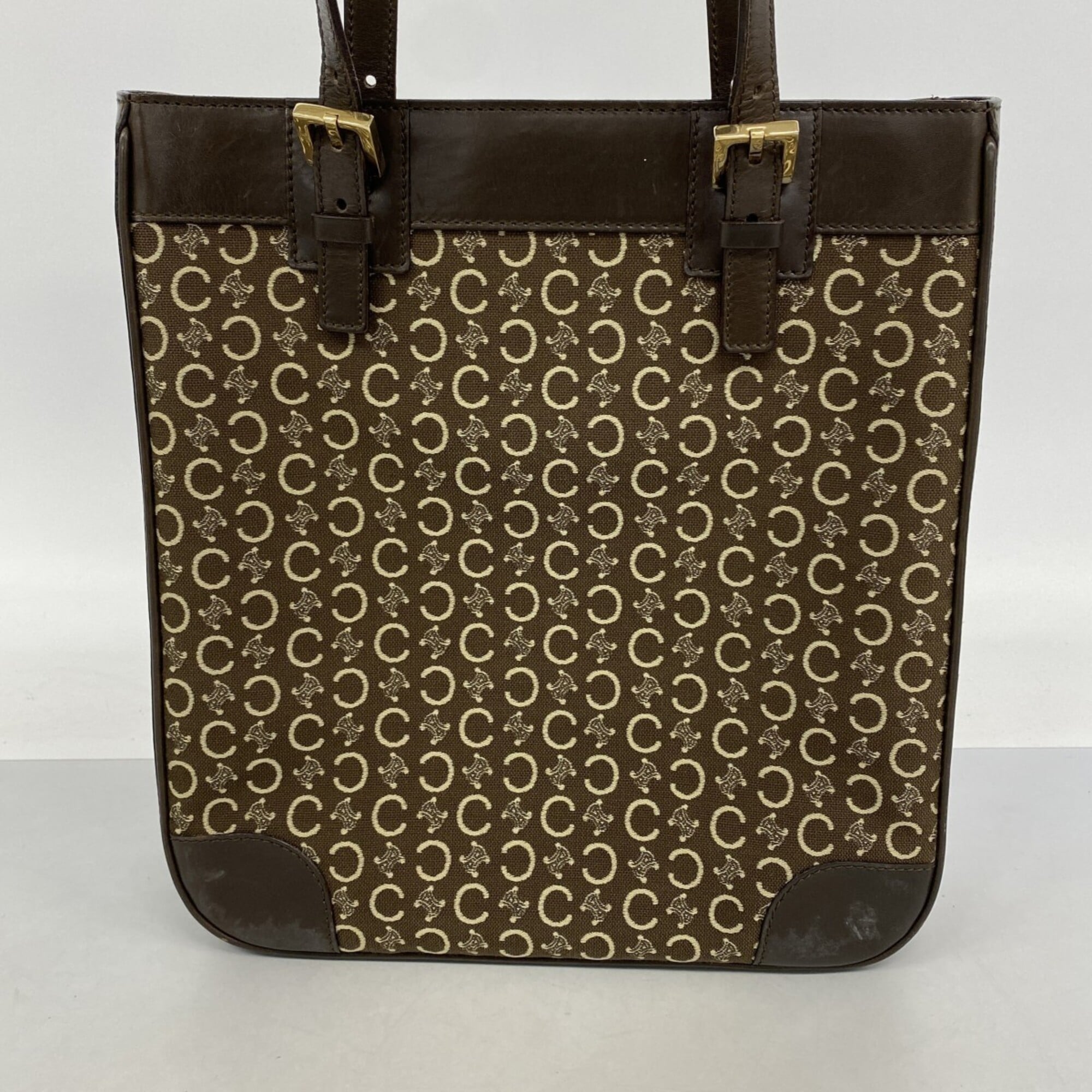 Celine Dark Brown Canvas Tote Bag (Pre-Owned)