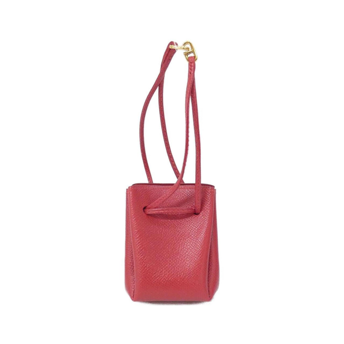 Hermes Rouge Vif Courchevel Leather Handbag Pouch (Pre-Owned)