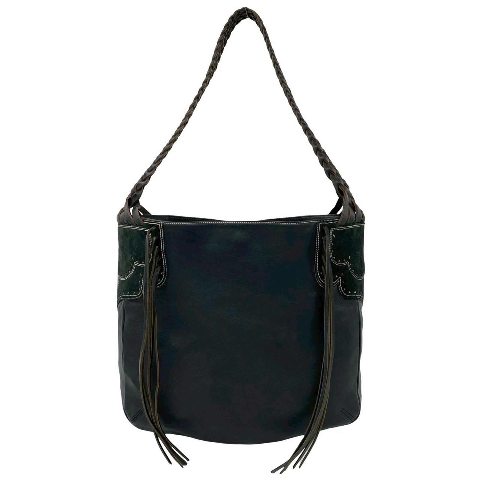 Loewe Black Leather Shoulder Bag Tote Bag (Pre-Owned)