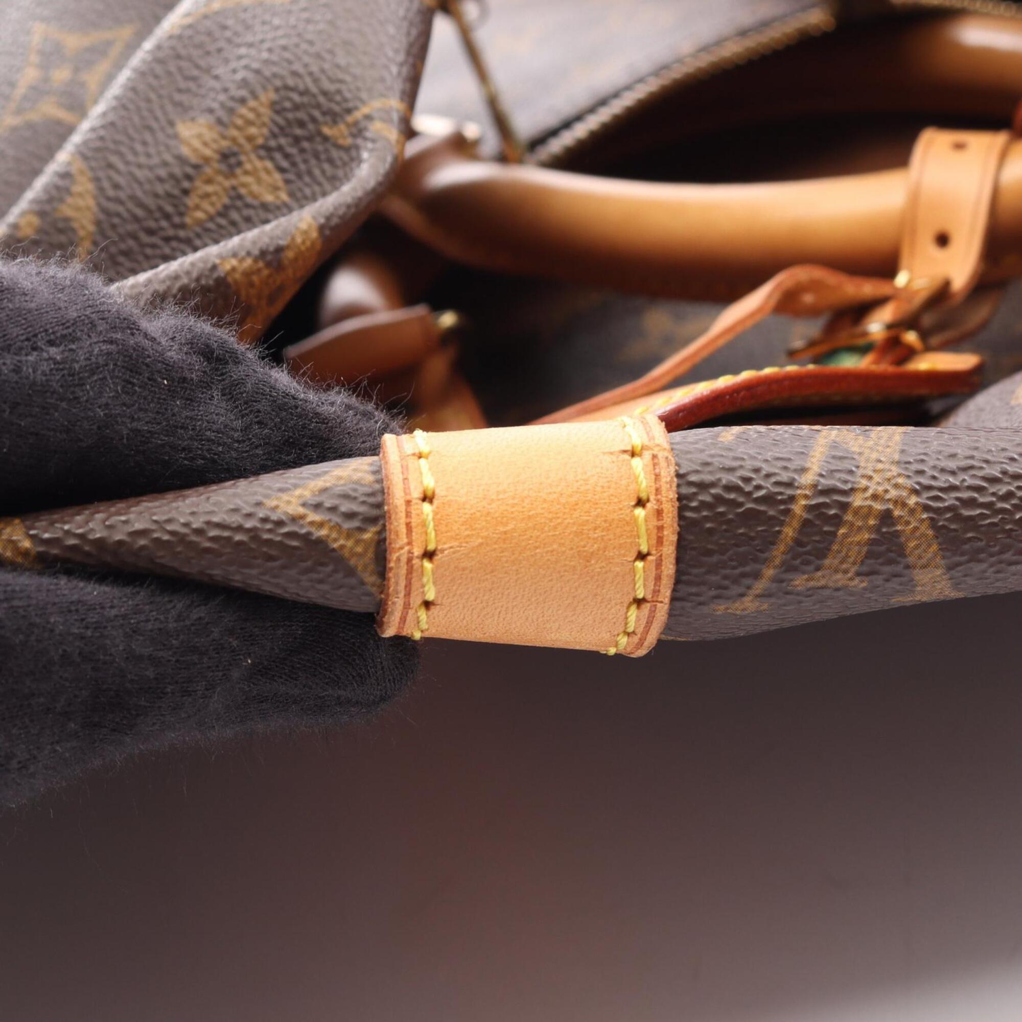 Louis Vuitton Brown Coated Canvas Pvc Monogram Leather Boston Bag Handbag (Pre-Owned)