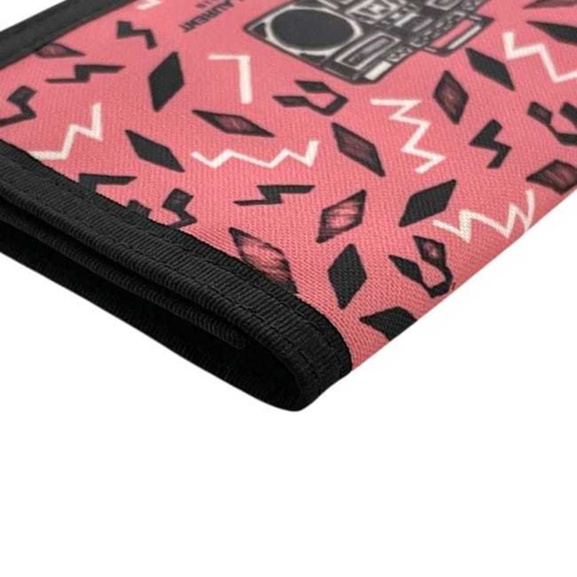 Yves Saint Laurent Black Pink Nylon Wallet (Tri-Fold) (Pre-Owned)