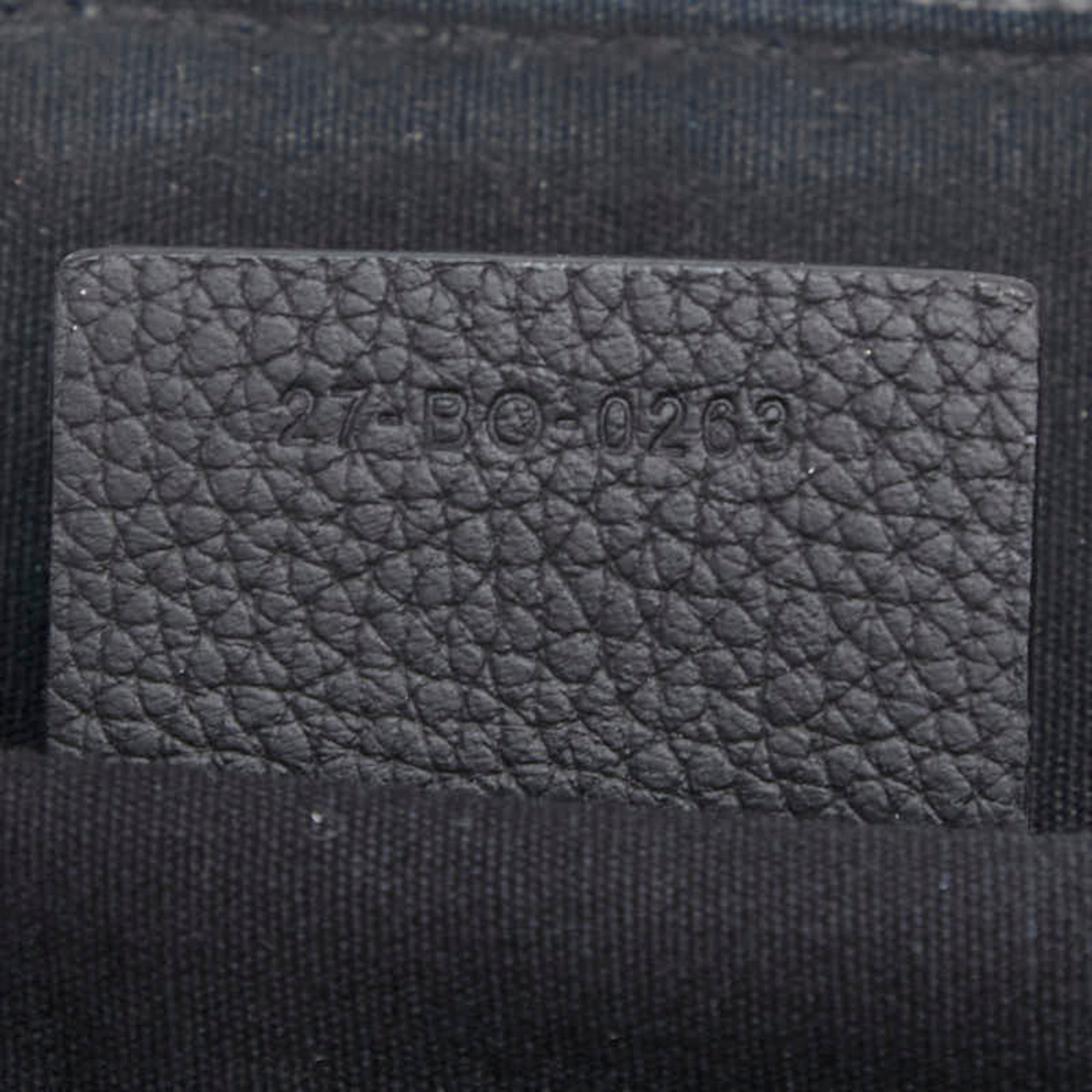 Christian Dior Beige Black Canvas Leather Shoulder Bag (Pre-Owned)