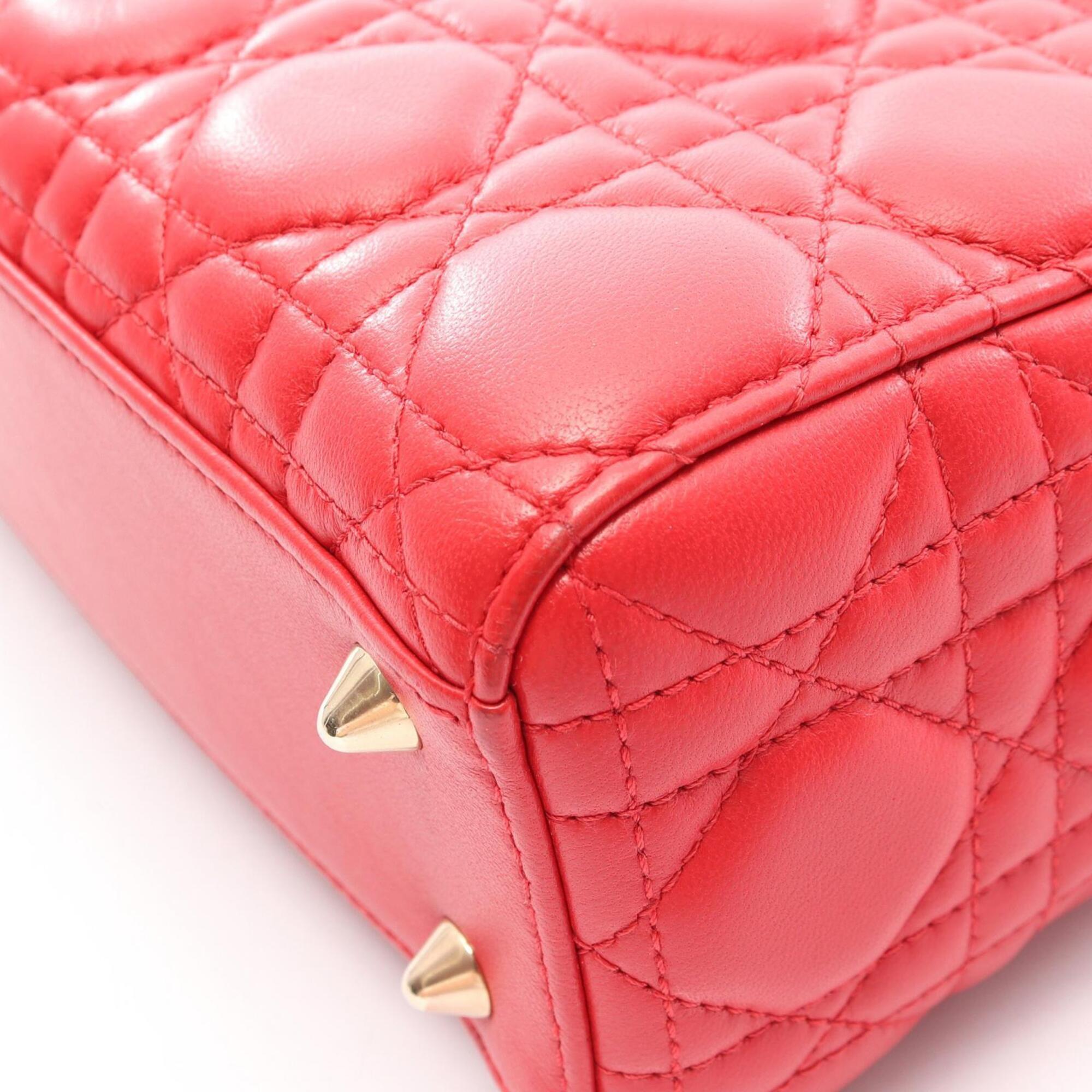 Christian Dior Red Color Leather Handbag (Pre-Owned)