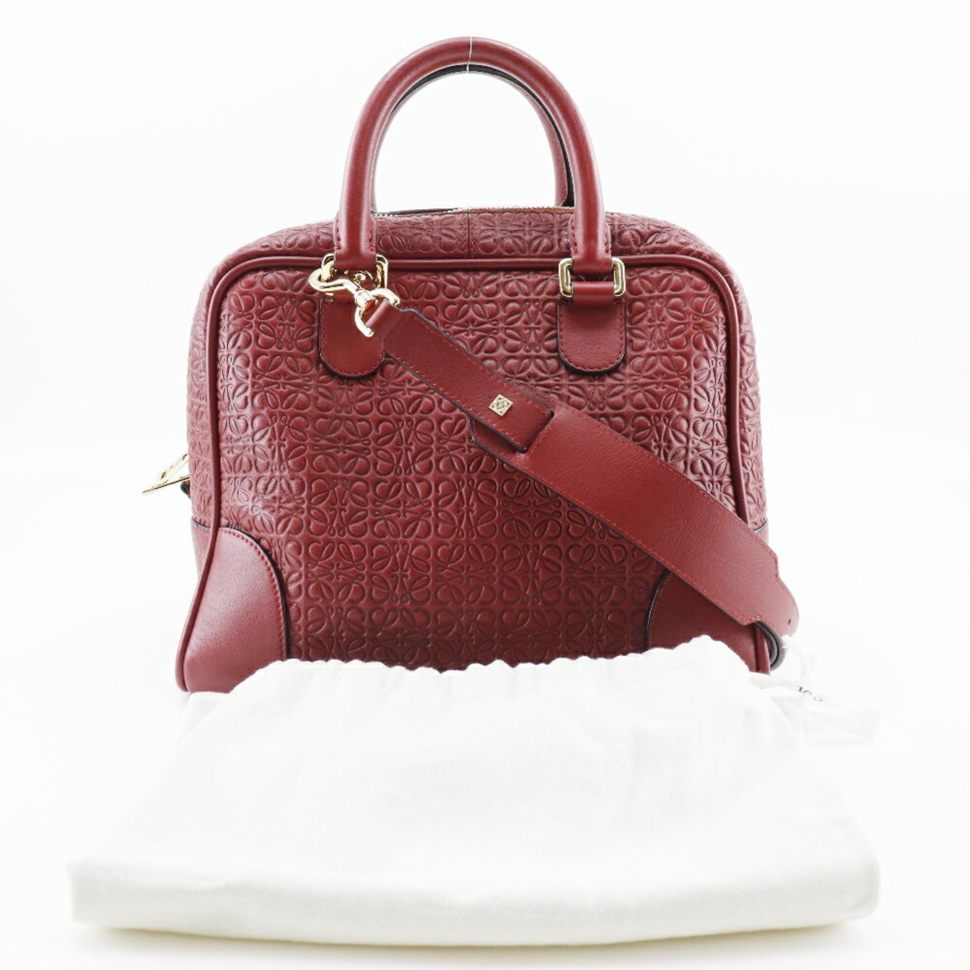 Loewe Red Color Leather Handbag (Pre-Owned)