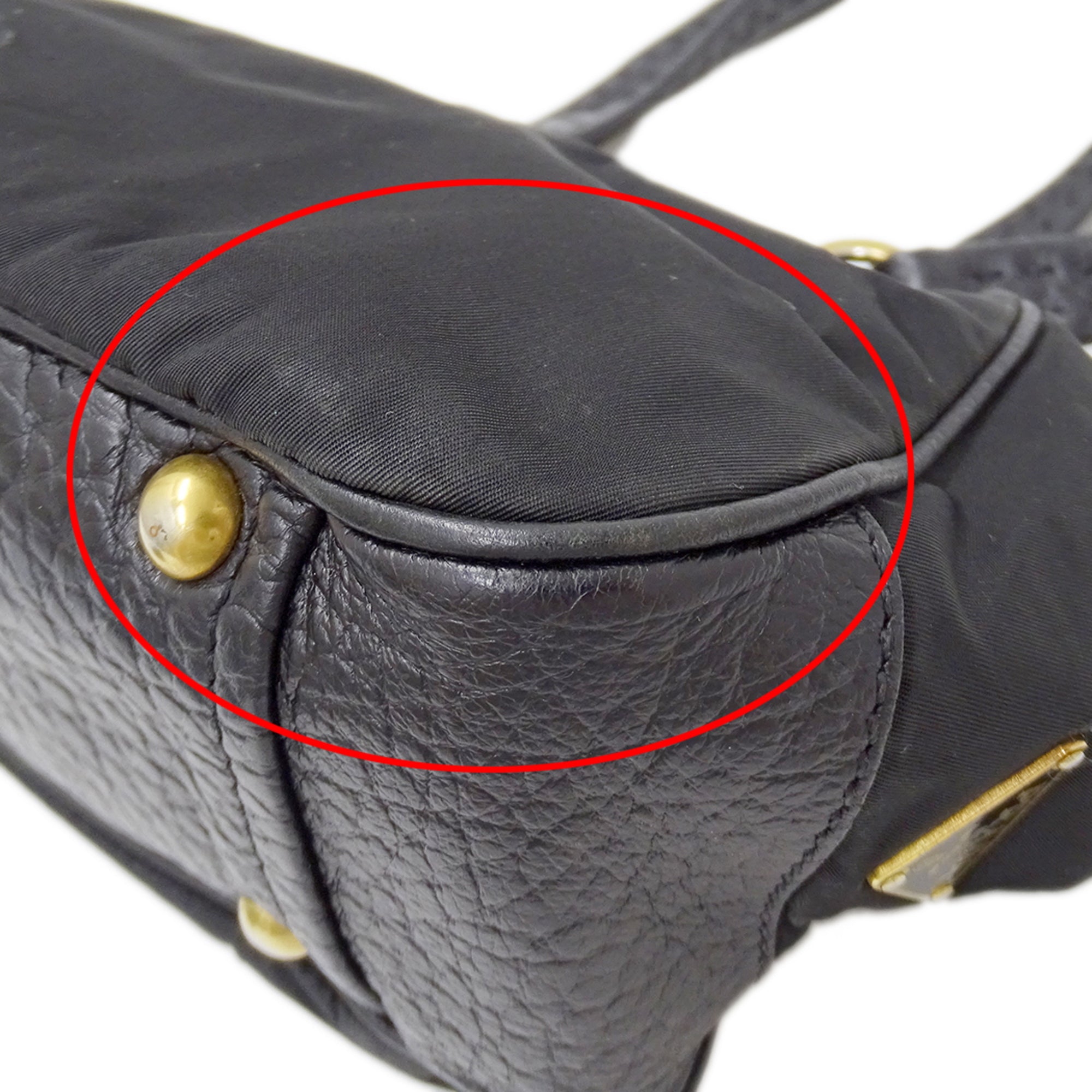 Prada Black Nylon Handbag Tote Bag (Pre-Owned)