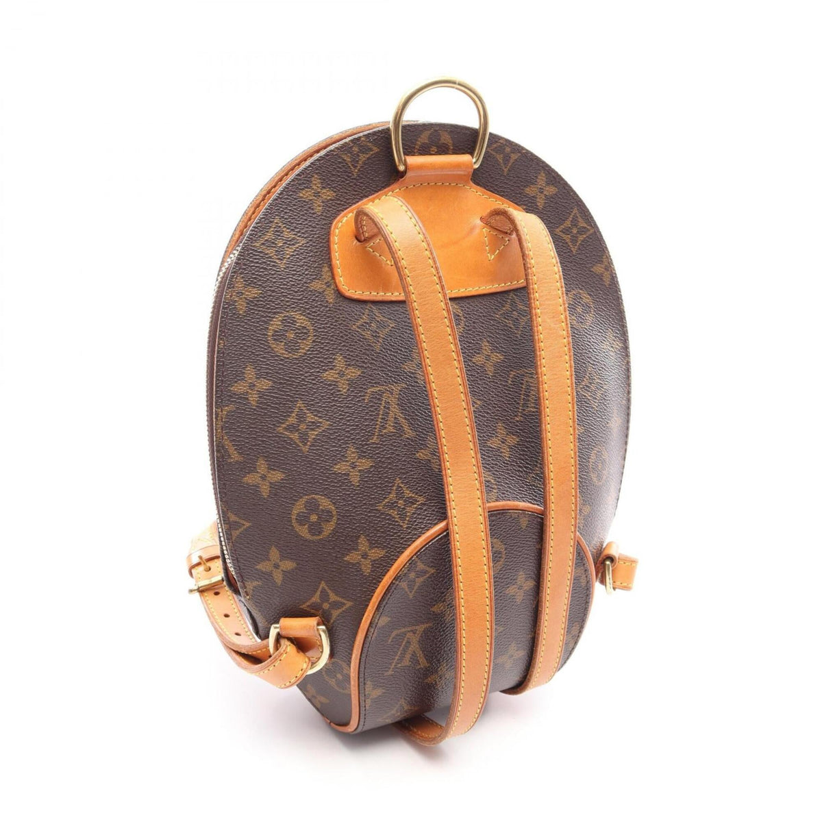 Louis Vuitton Brown Coated Canvas Leather Backpack Handbag (Pre-Owned)