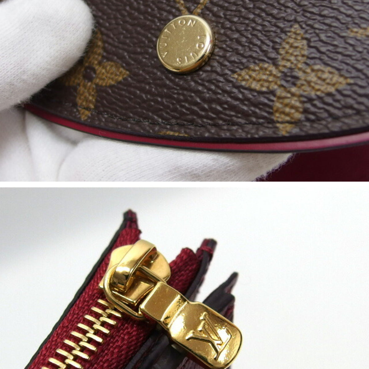 Louis Vuitton Monogram Fuchsia Pink Monogram Monogram Wallet (Tri-Fold) (Pre-Owned)