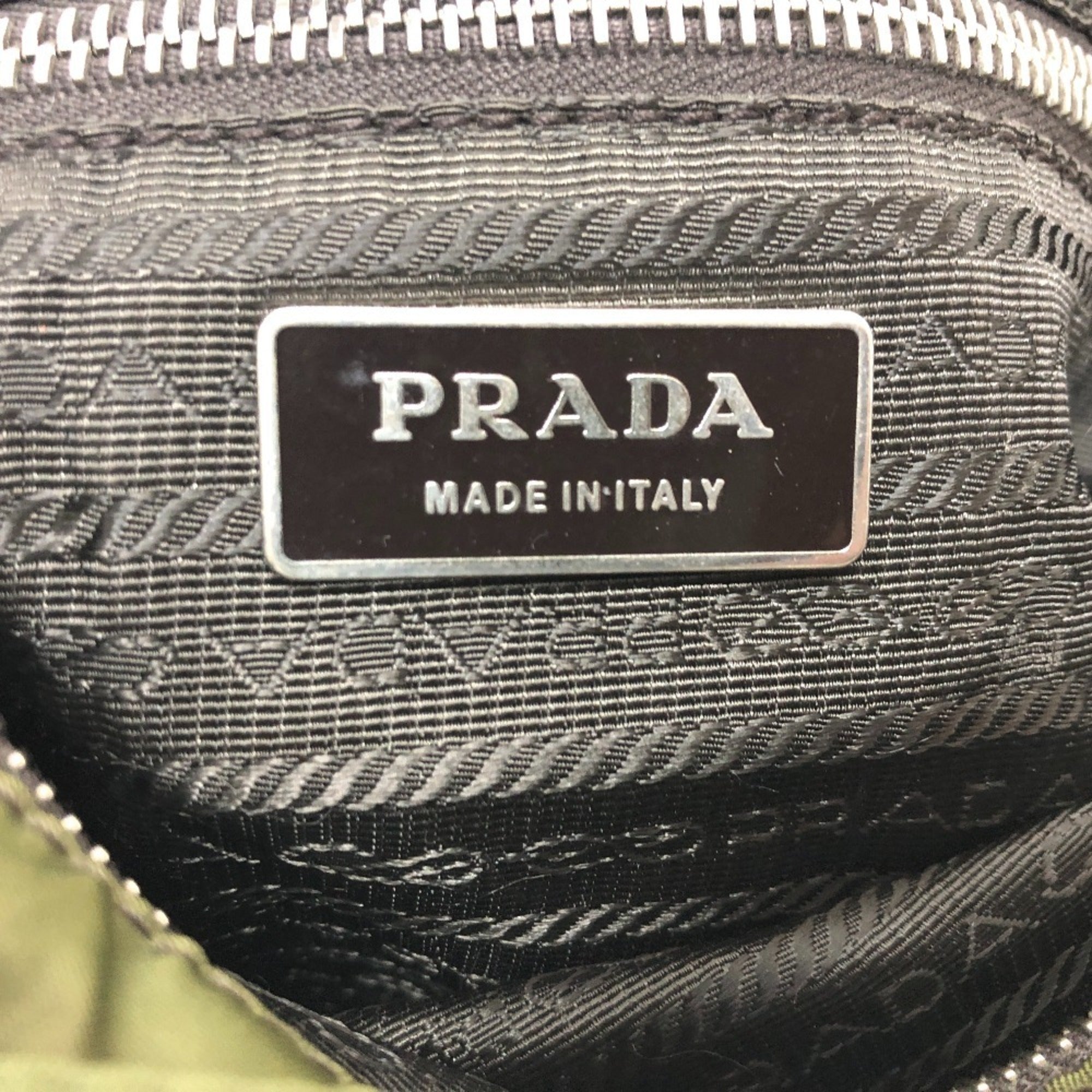 Prada Khaki Nylon Shoulder Bag (Pre-Owned)
