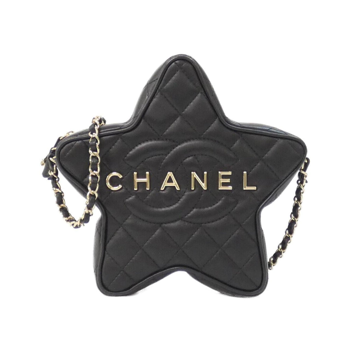 Chanel Black Leather Shoulder Bag (Pre-Owned)