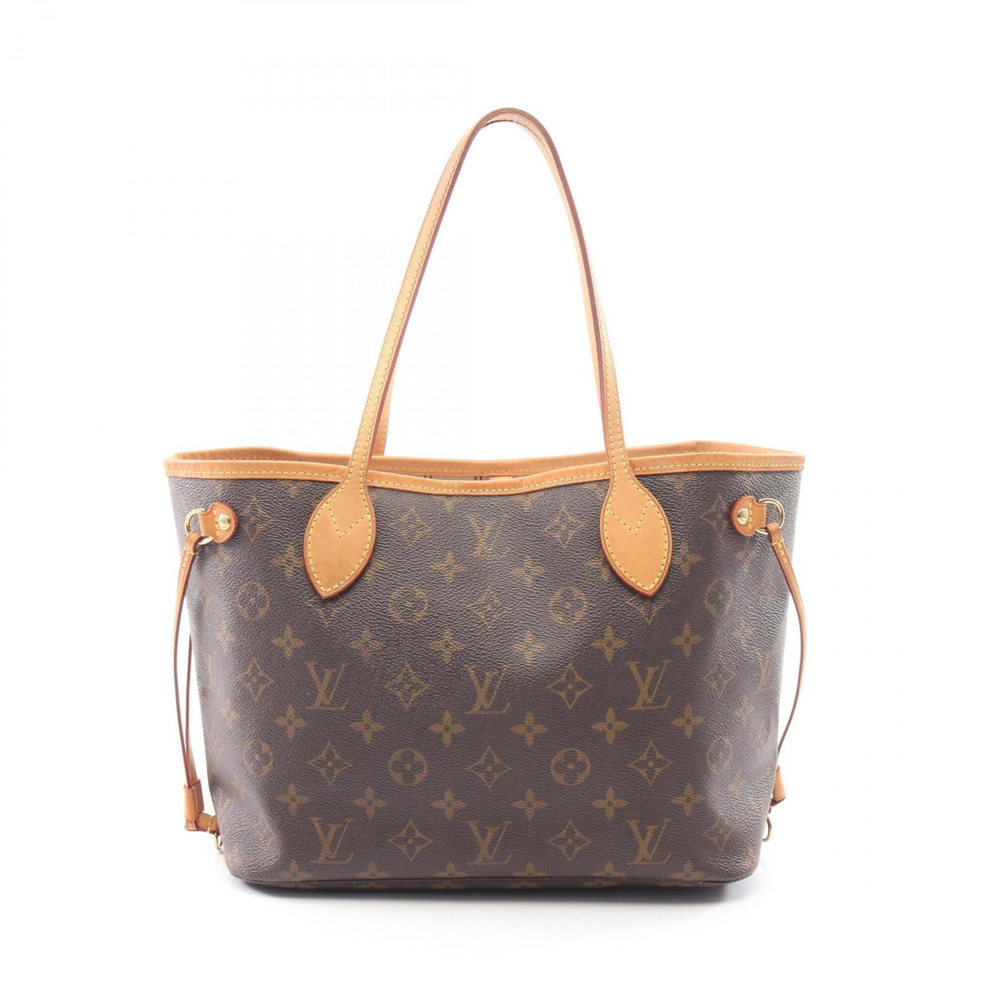 Louis Vuitton Monogram Brown Coated Canvas Leather Tote Bag (Pre-Owned)