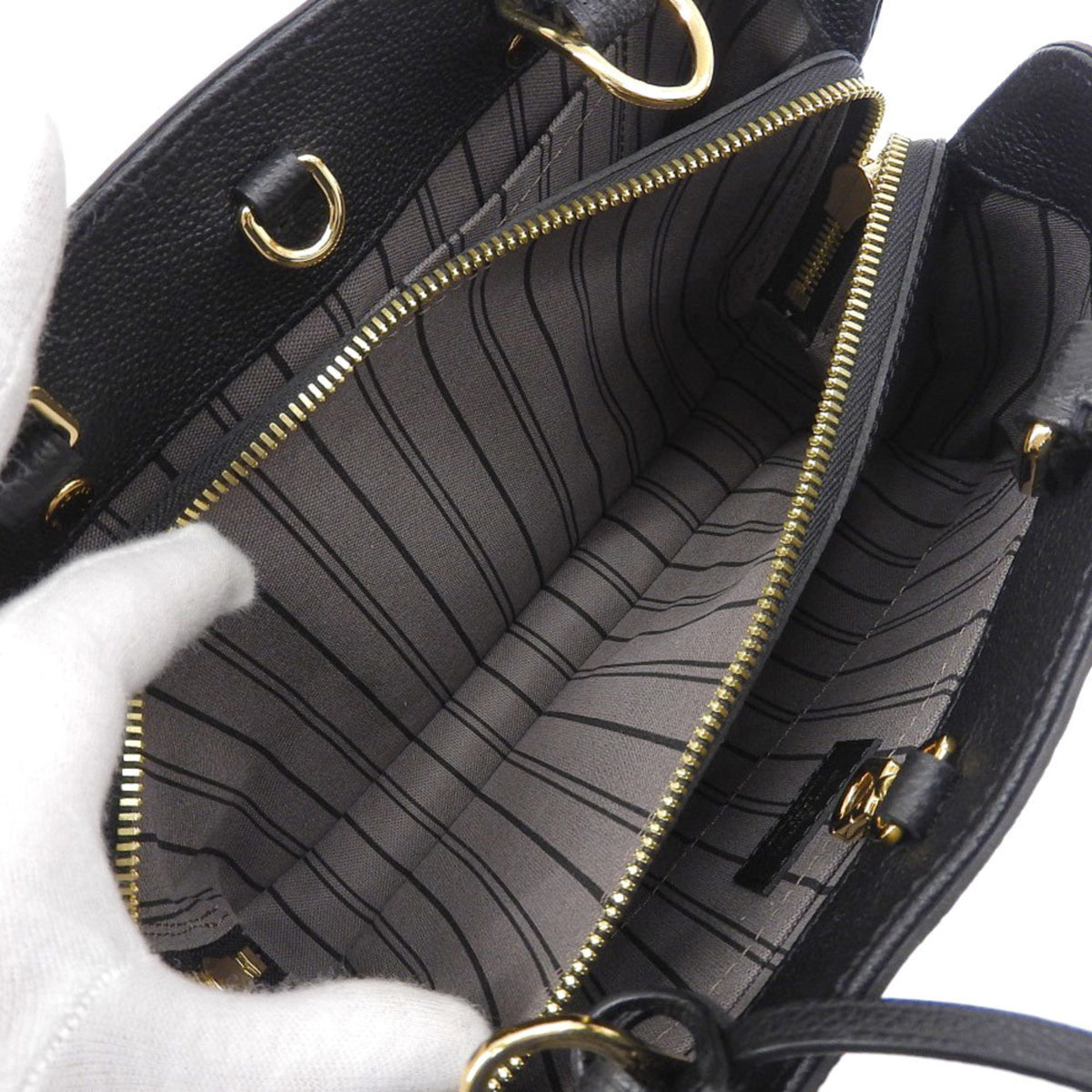 Louis Vuitton Monogram Empreinte Black Noir Leather Handbag (Pre-Owned)