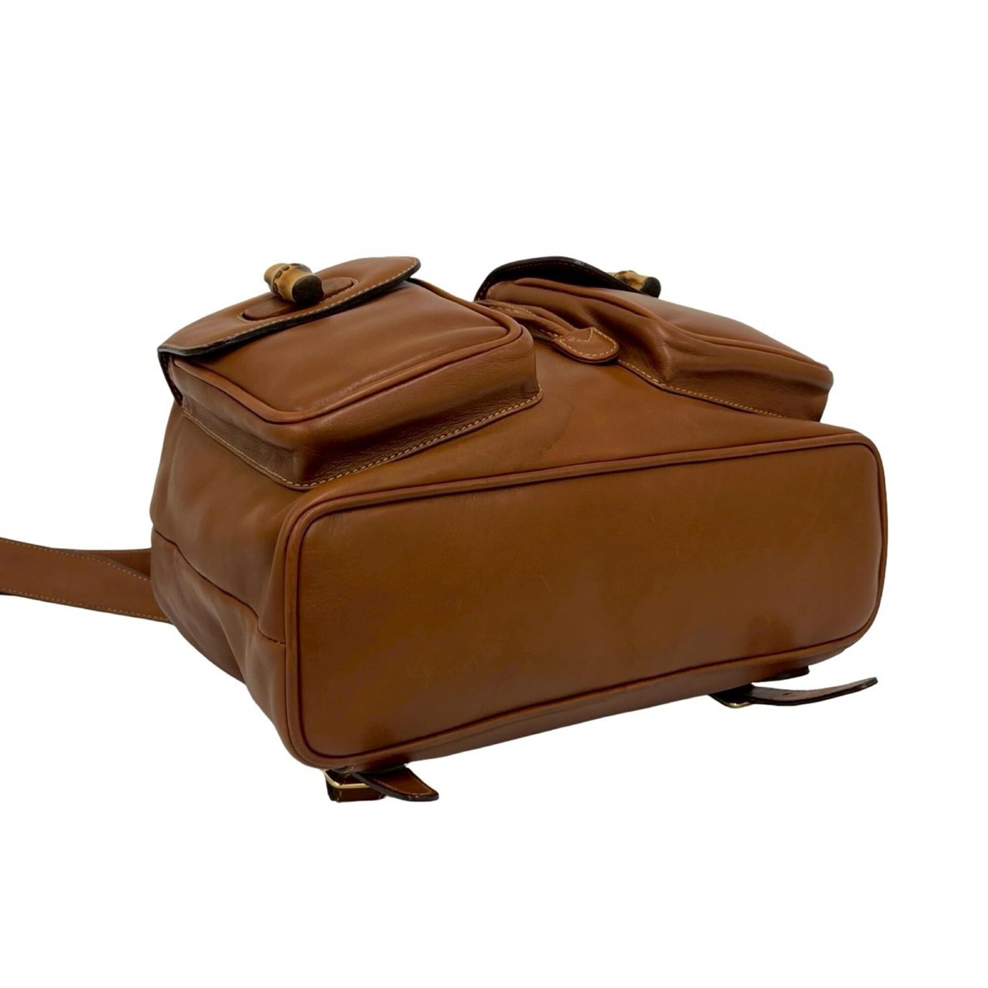 Gucci Brown Leather Backpack (Pre-Owned)
