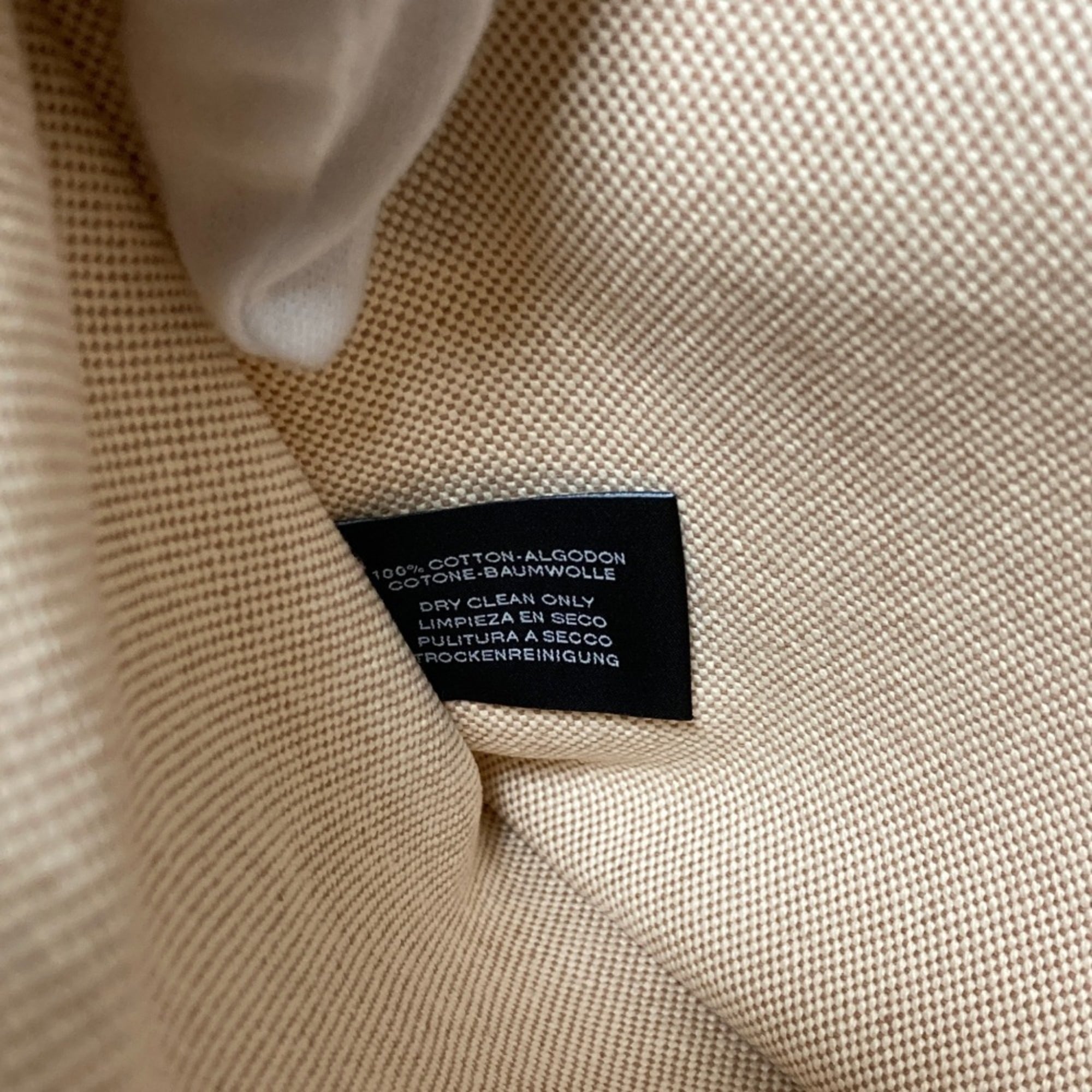 Hermes Beige Canvas Pouch (Pre-Owned)
