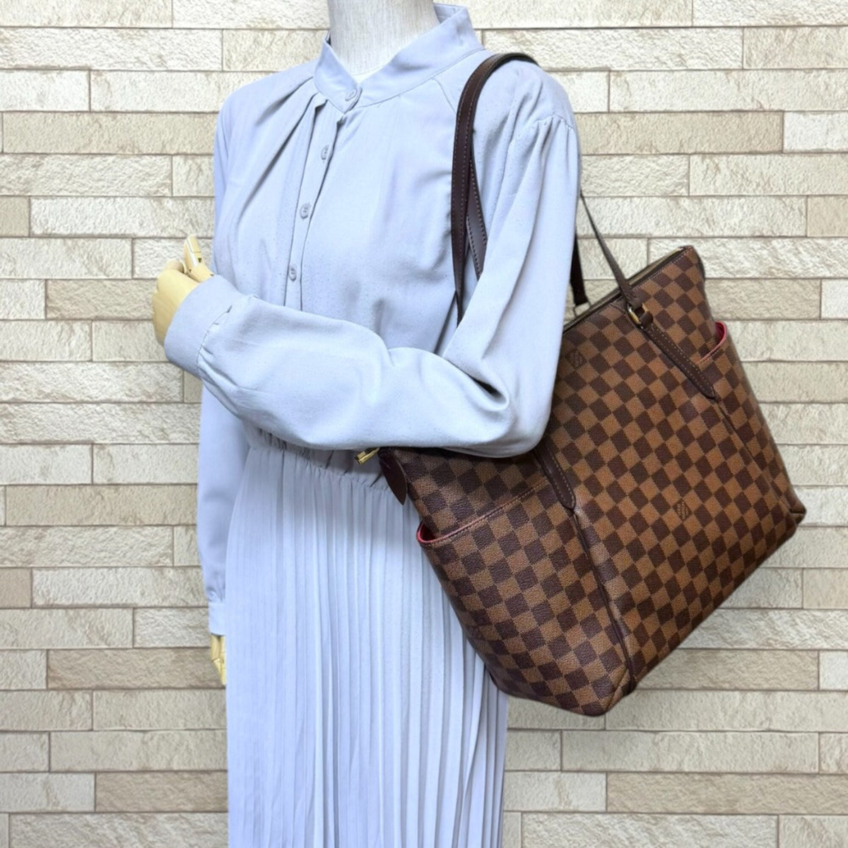 Louis Vuitton Damier Brown Damier Canvas Tote Bag (Pre-Owned)