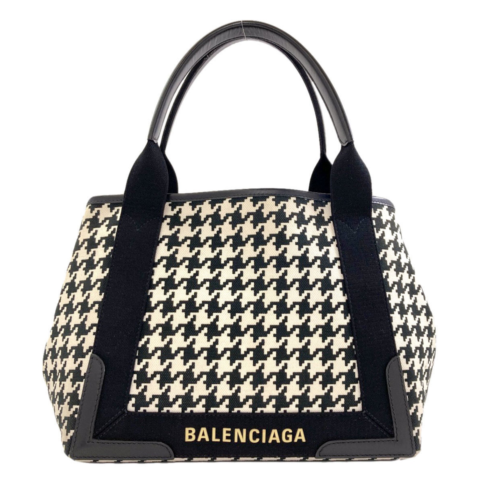 Balenciaga Black White Canvas Tote Bag (Pre-Owned)