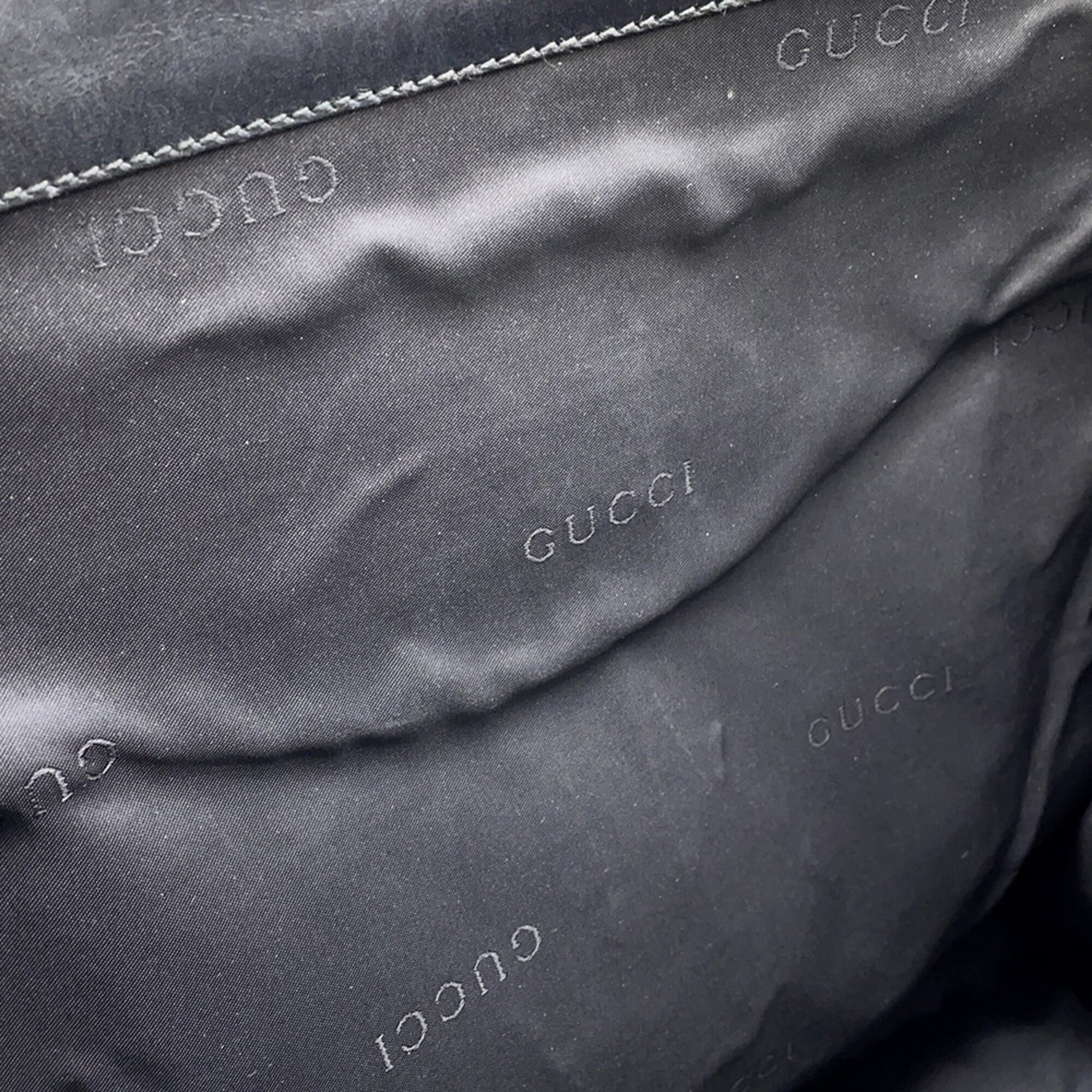 Gucci Black Canvas Leather Tote Bag (Pre-Owned)