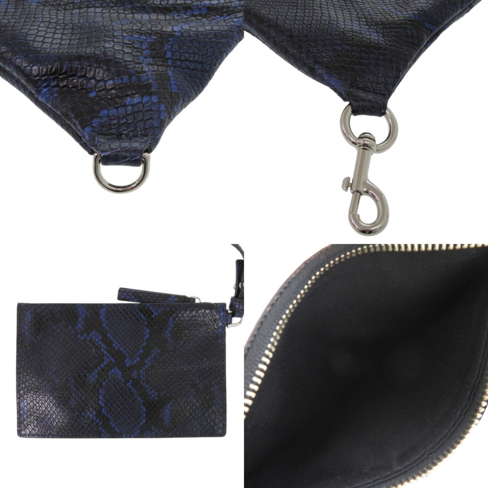 Marc Jacobs Black Blue Leather Tote Bag (Pre-Owned)