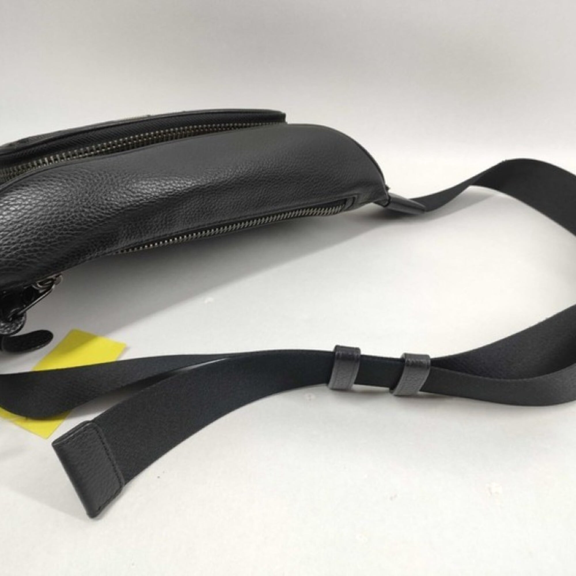 Coach Signature Black Canvas Leather Sling Bag (Pre-Owned)