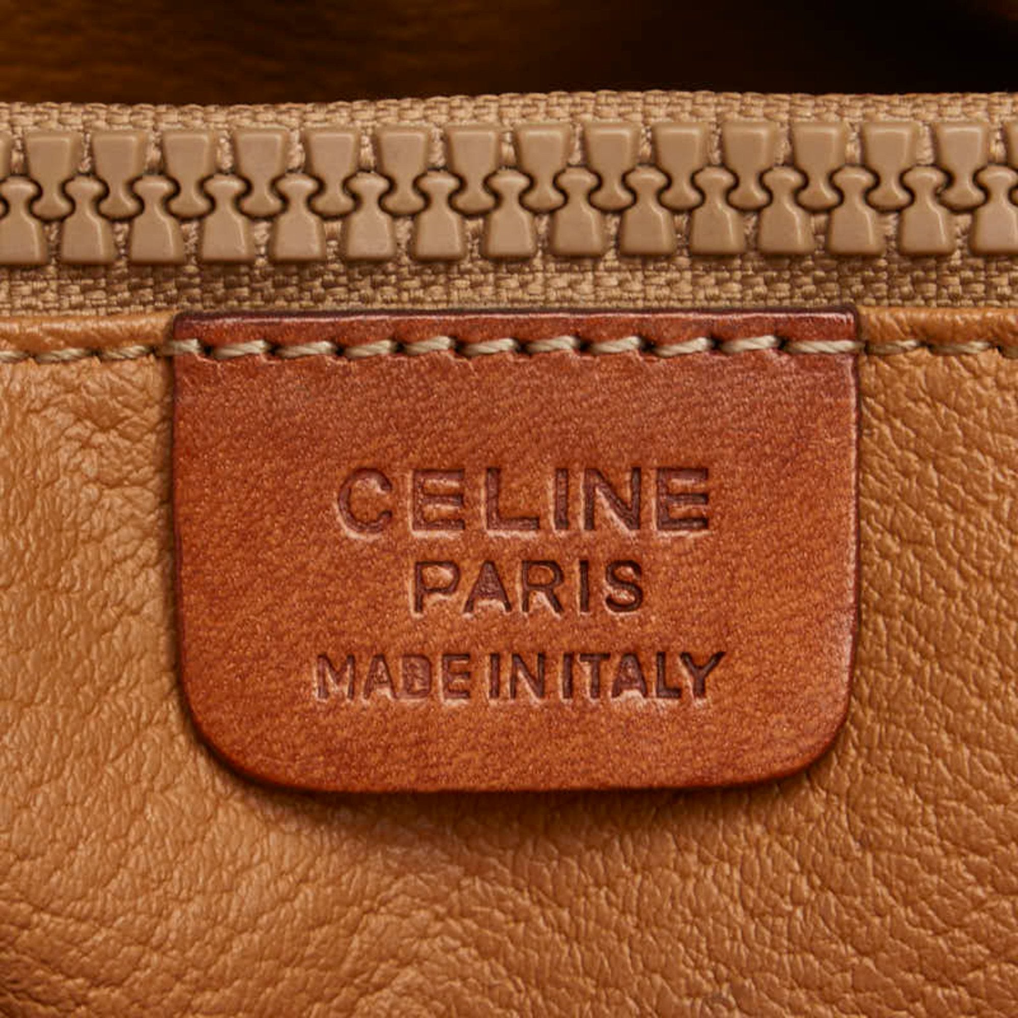 Celine Brown Pvc Leather Handbag Tote Bag (Pre-Owned)