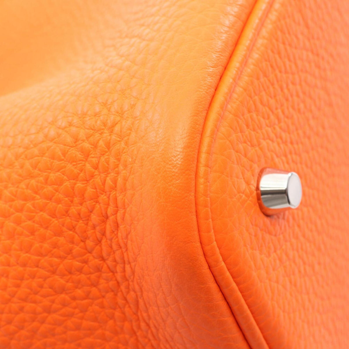 Hermes Orange Taurillon Clemence Leather Leather Handbag (Pre-Owned)