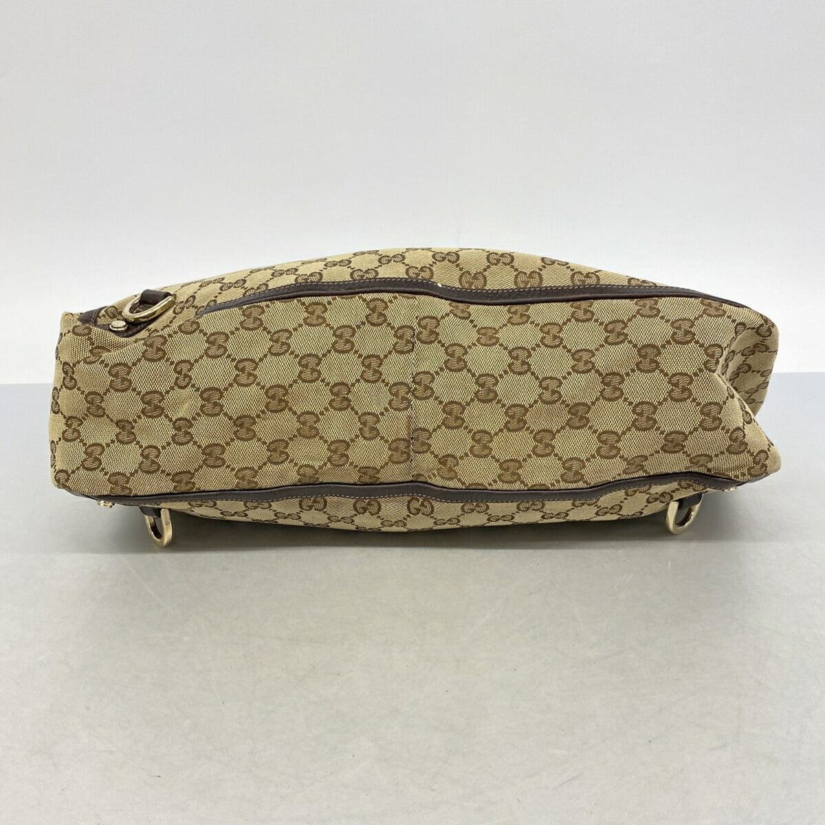 Gucci Beige Brown Canvas Tote Bag (Pre-Owned)