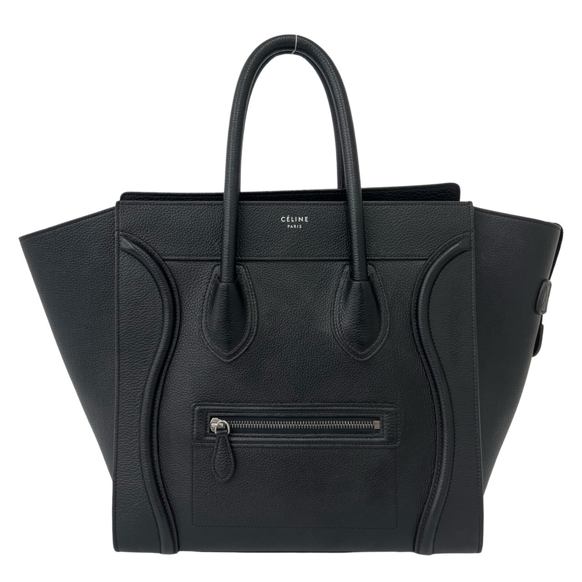 Celine Black Leather Handbag Tote Bag (Pre-Owned)