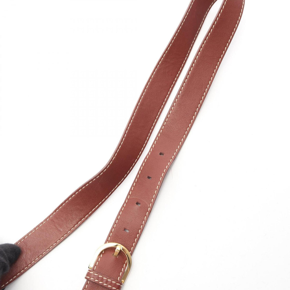Loewe Beige Brown Red Color Canvas Suede Leather Handbag Shoulder Bag (Pre-Owned)