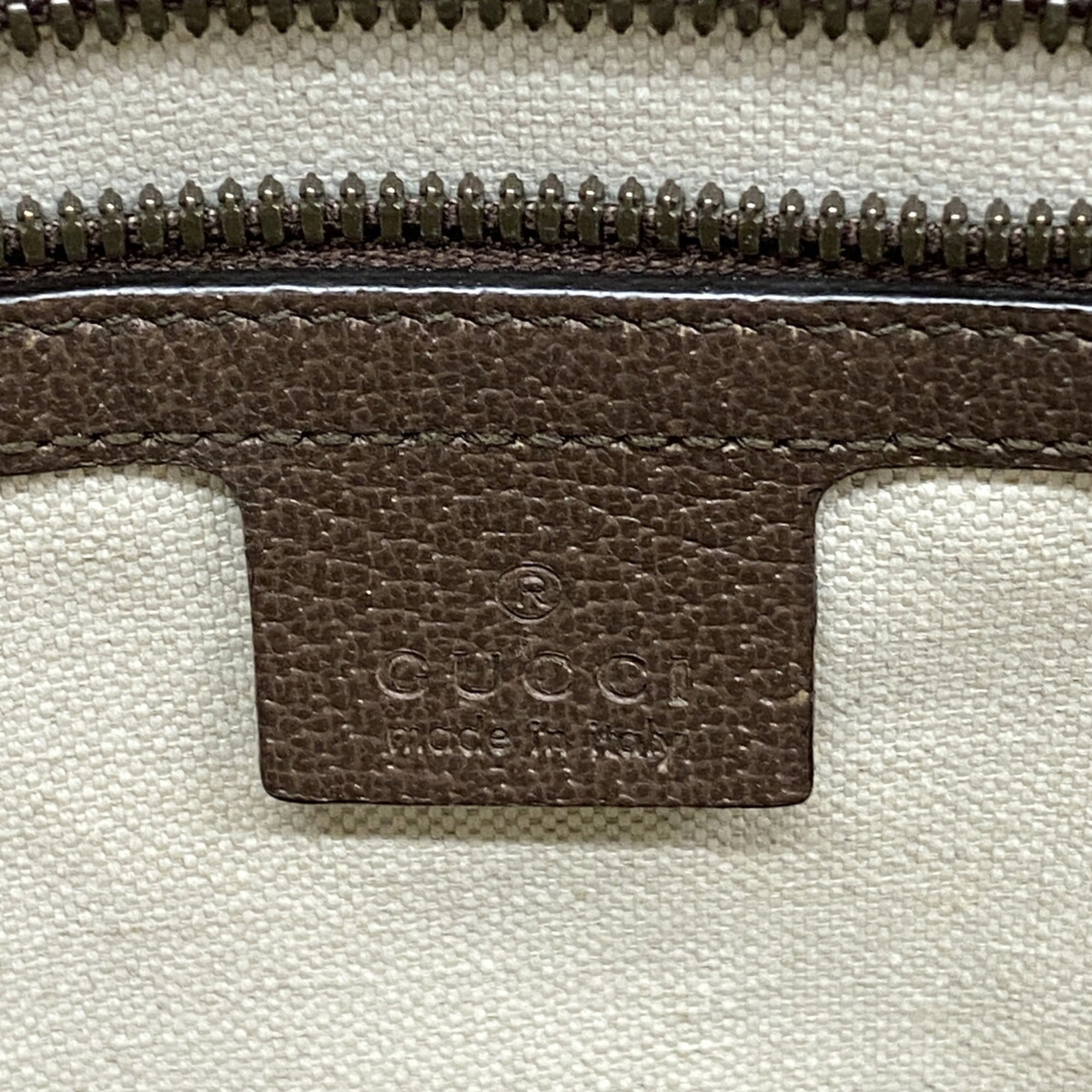 Gucci Beige Brown Pvc Shoulder Bag (Pre-Owned)