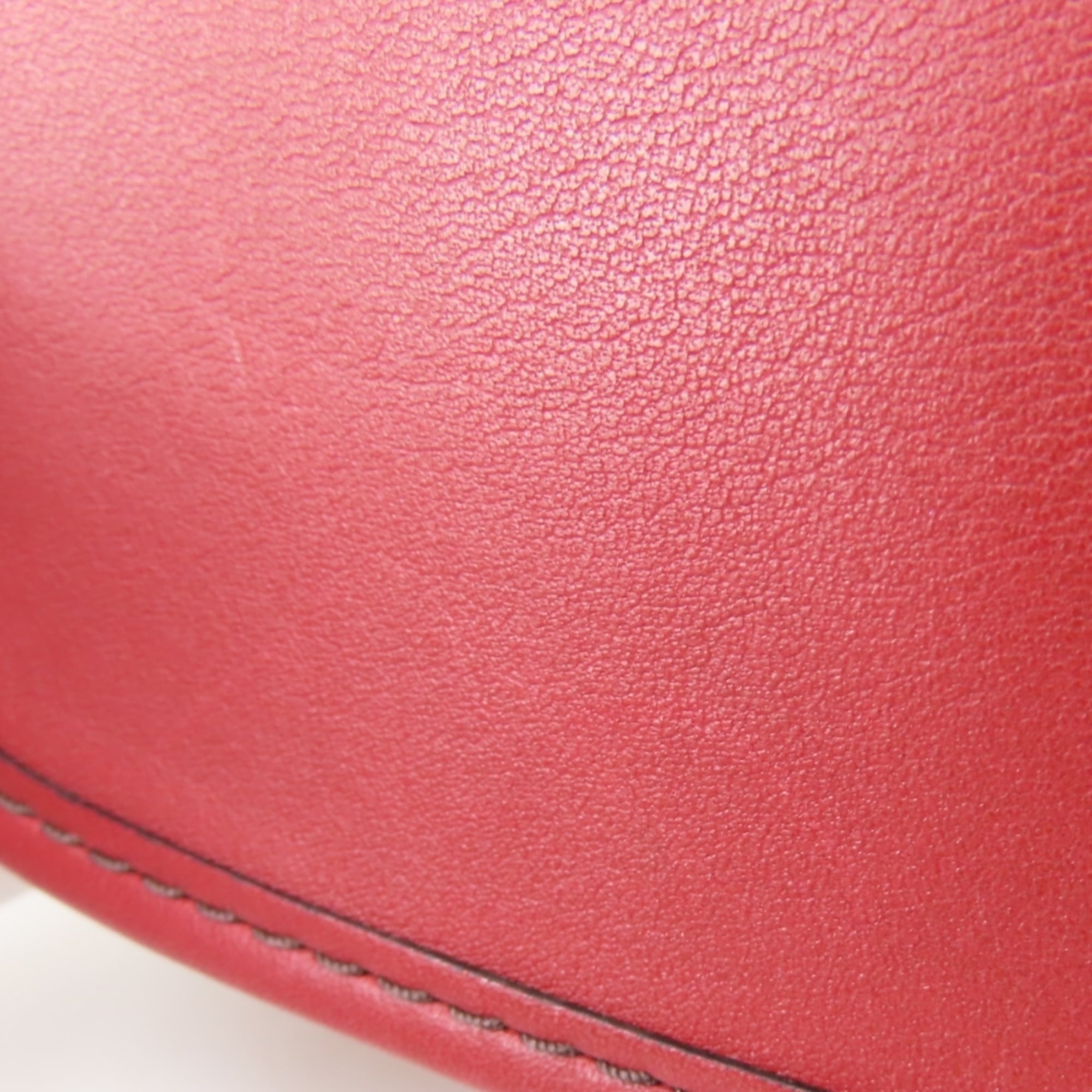 Coach Red Color Leather Pochette Shoulder Bag (Pre-Owned)