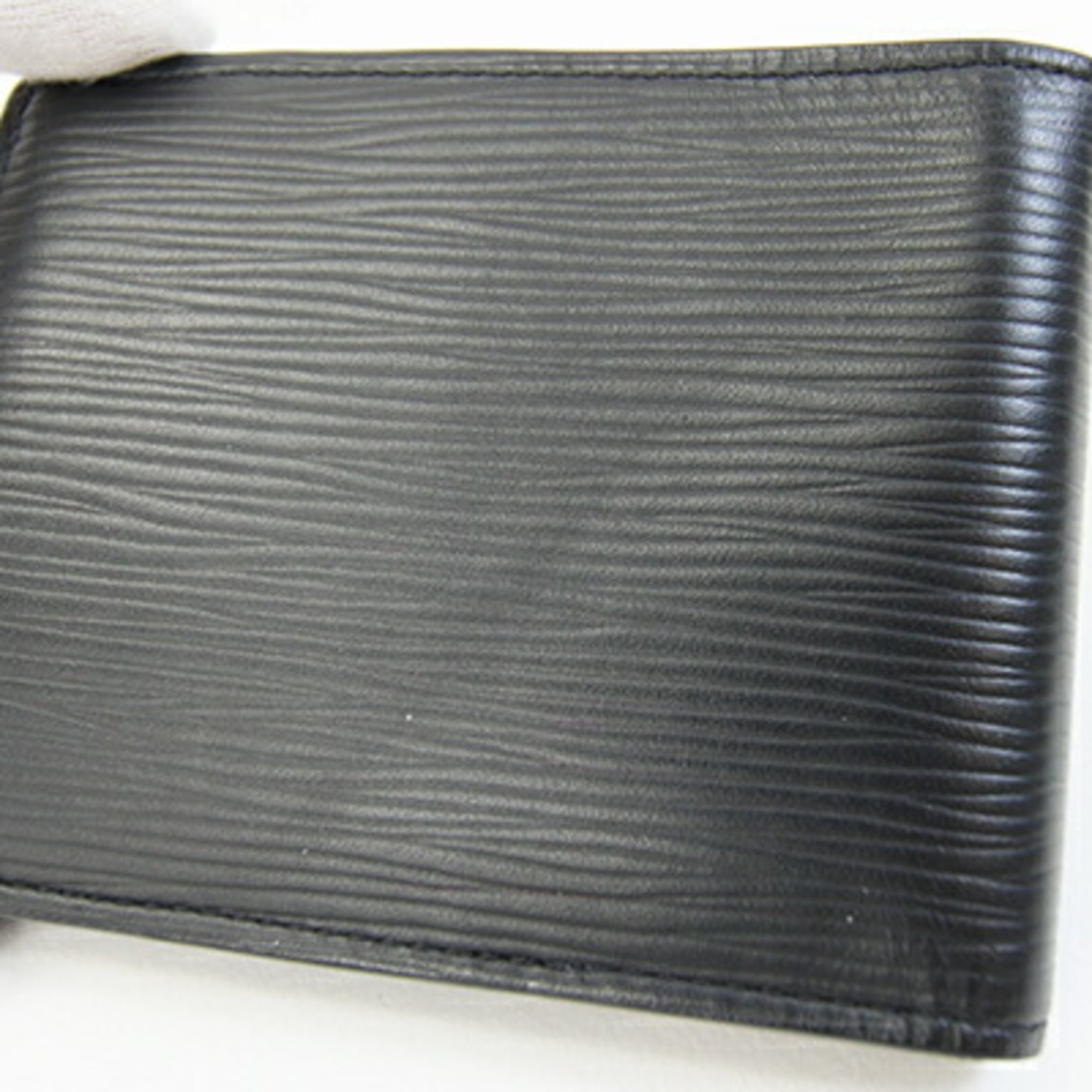 Louis Vuitton Epi Black Noir Epi Leather Bill Wallet (Bi-Fold) (Pre-Owned)